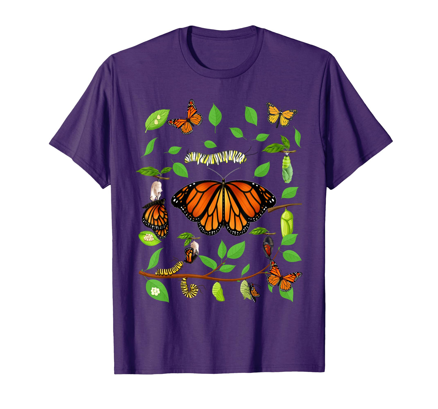 Life Cycle Of A Caterpillar Monarch Butterfly Cocoon T-Shirt