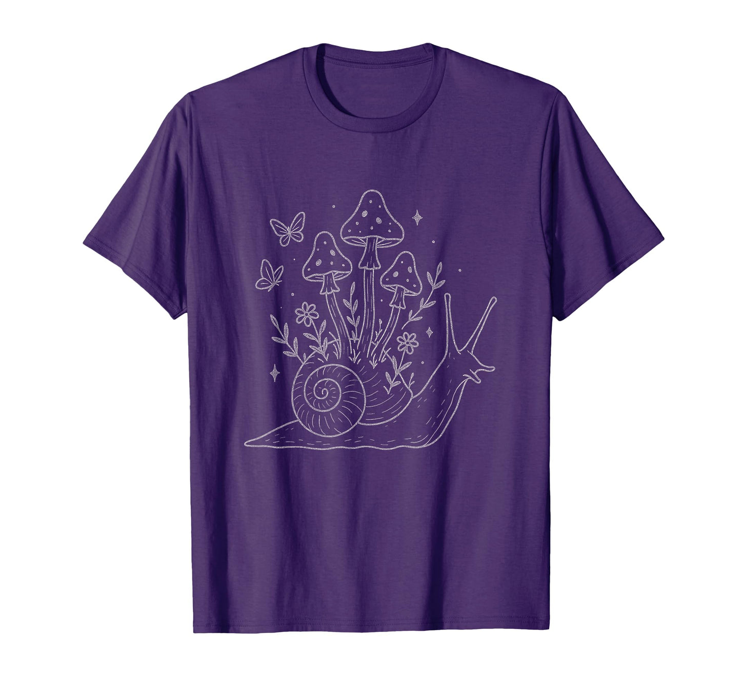 Mushroom Snail Butterfly Slug Cozy Goblincore Fae Aesthetic T-Shirt