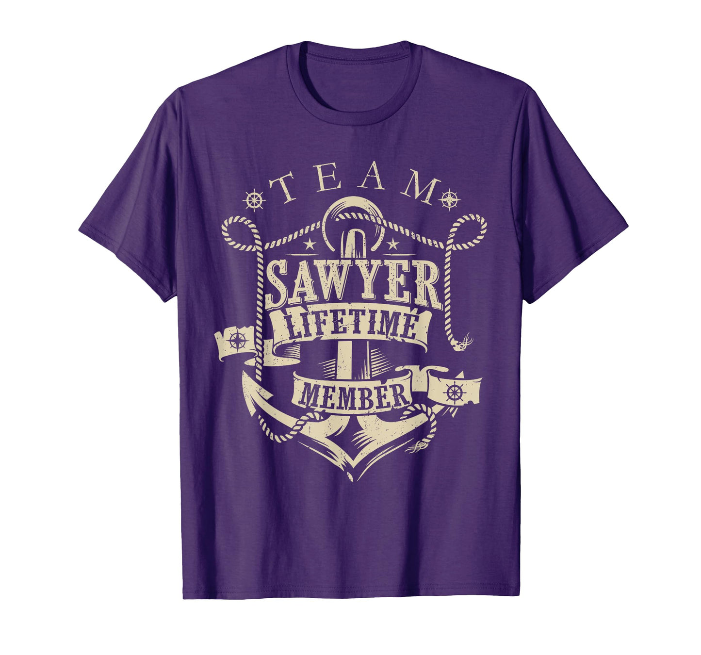 Team SAWYER Lifetime Member Vintage SAWYER Family Name T-Shirt