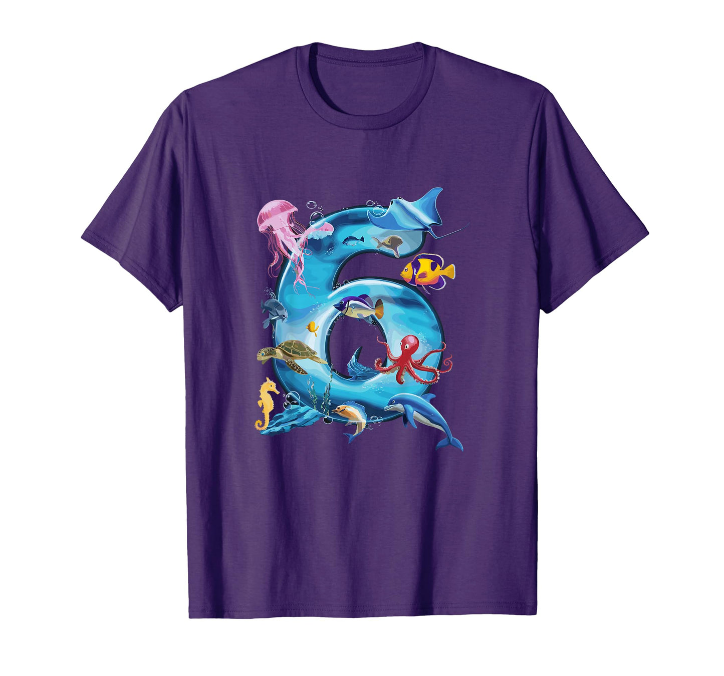 Sea Ocean Number 6rd Birthday Boys and Girls T-Shirt