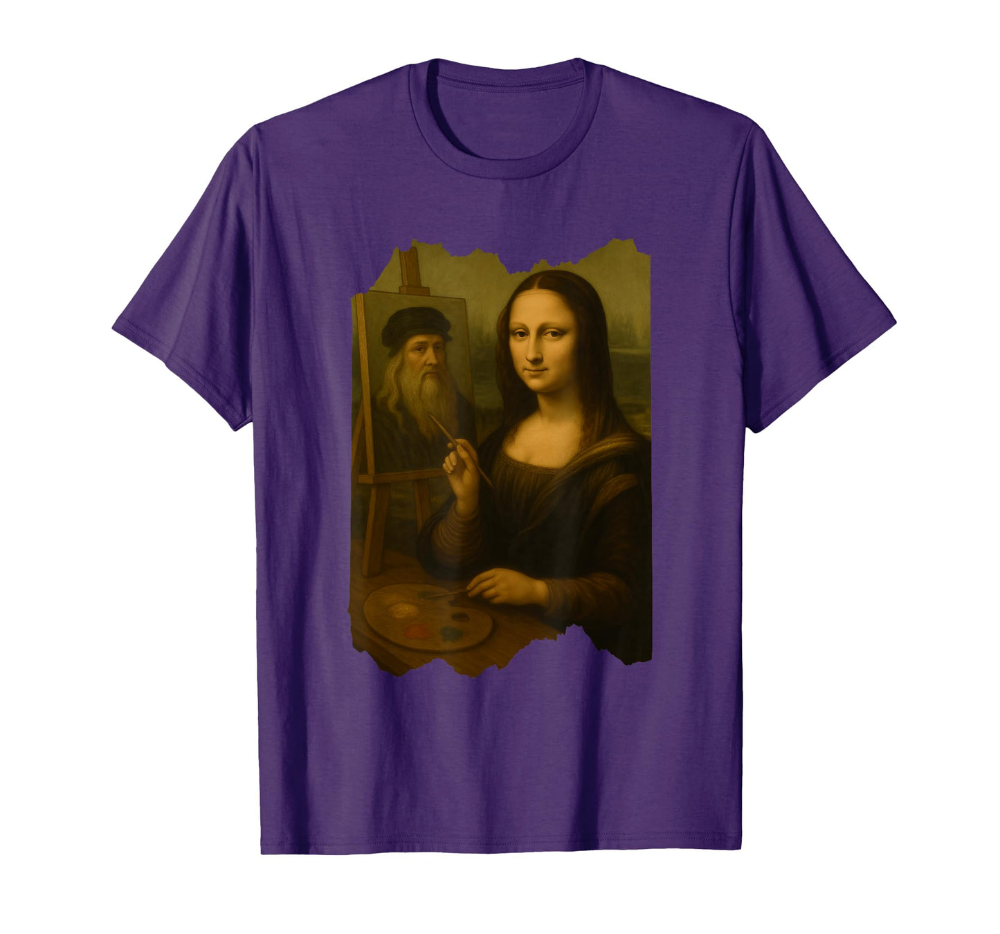Mona Lisa Painting Leonardo da Vinci Funny Art Parody T-Shirt