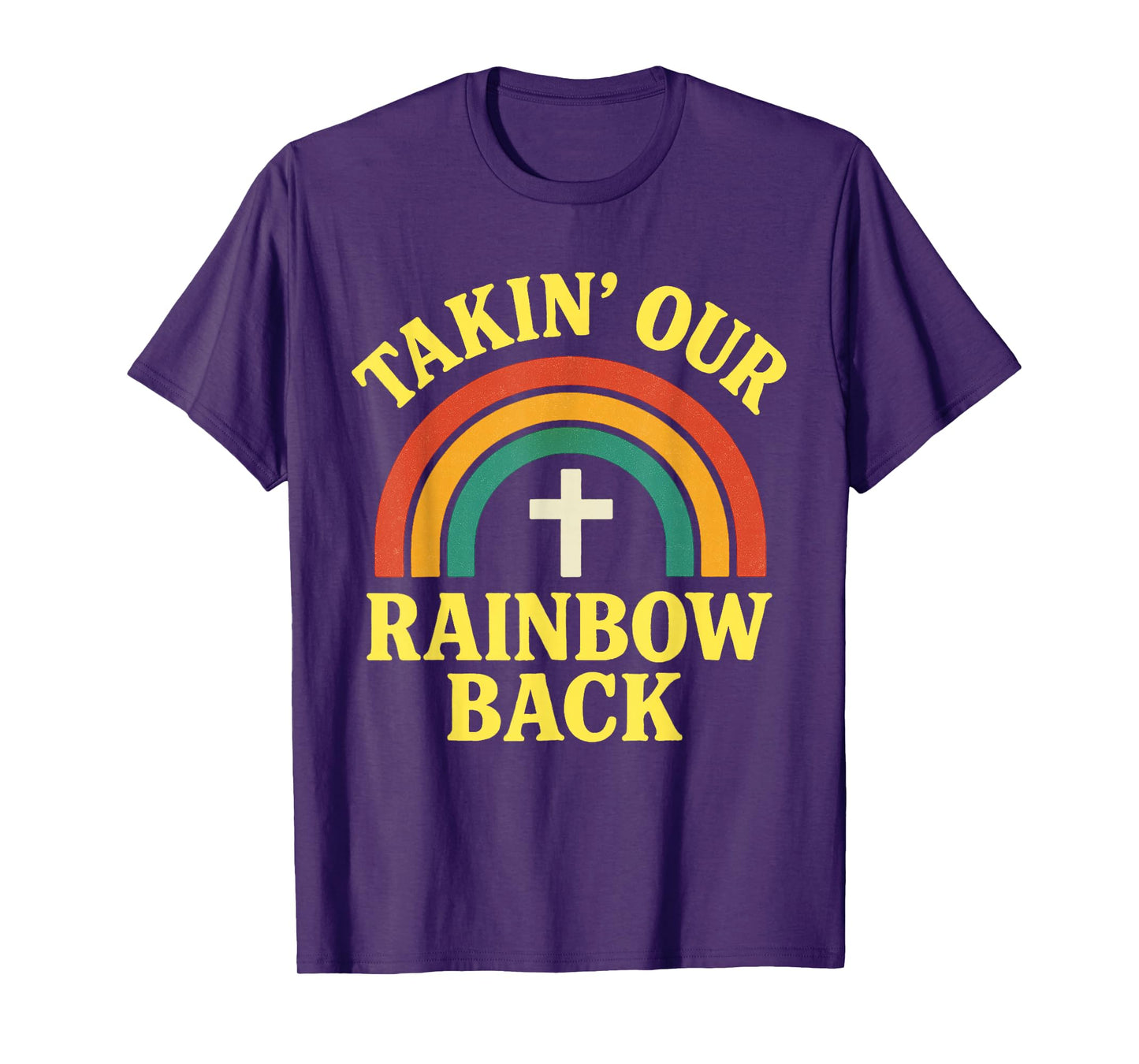 Christian Rainbow Cross Biblical Covenant Faith Promise T-Shirt