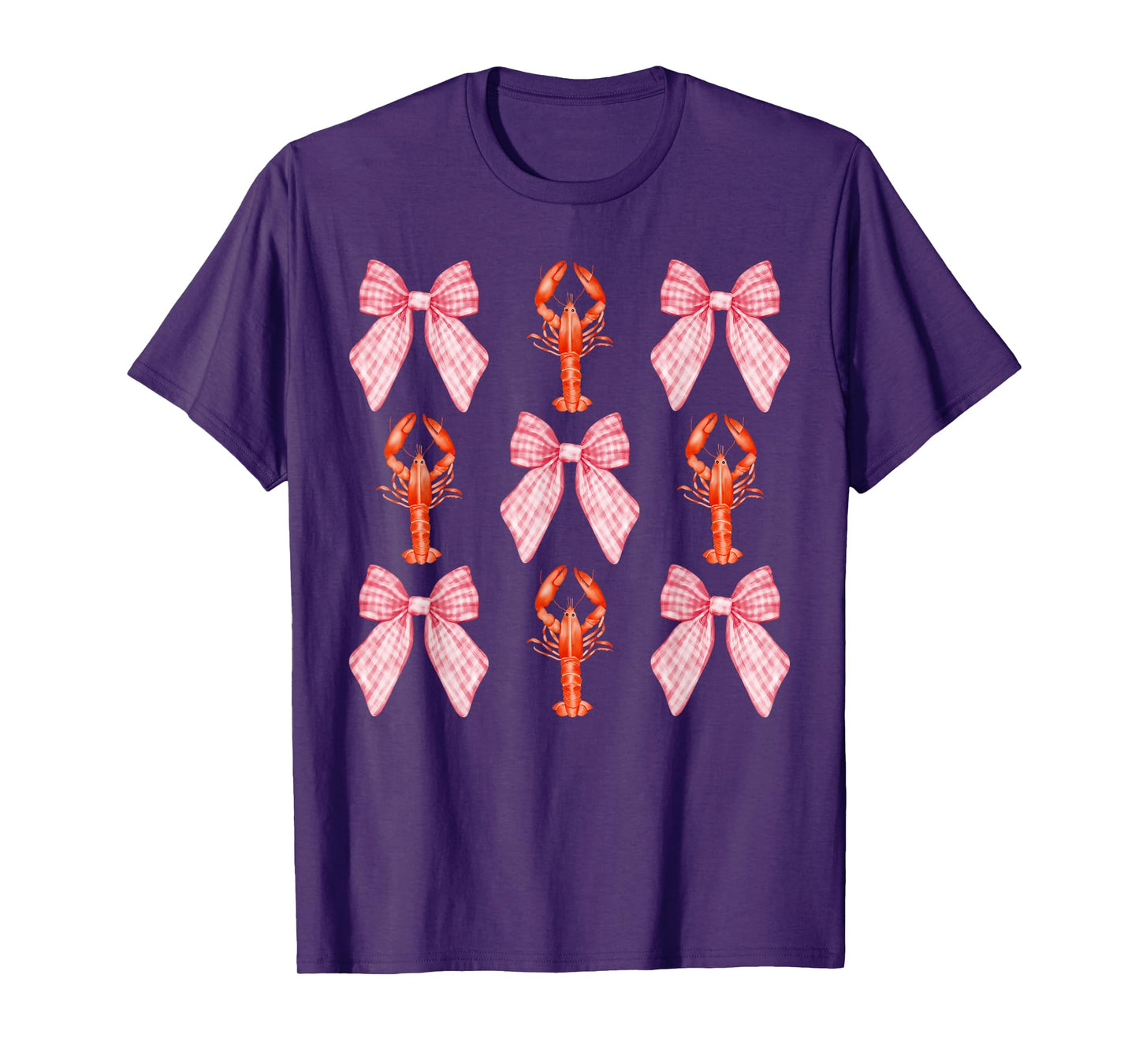 Pink Bow Cute Coquette Crawfish Clean Girl Aesthetic T-Shirt