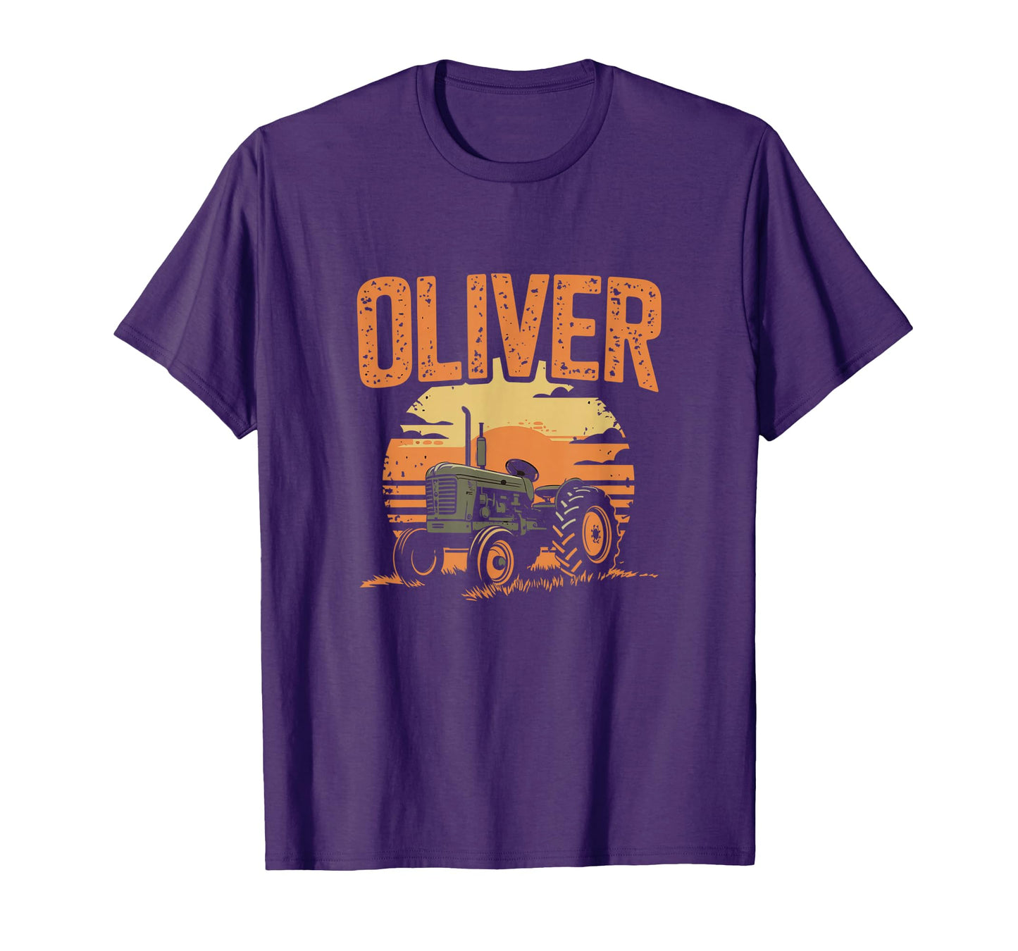 Oliver Personalized Nametag Tractor for OLIVER T-Shirt