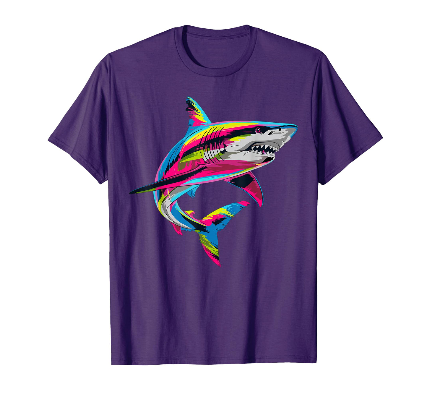Shark Animal Biology Sea Colorful Shark Lover T-Shirt
