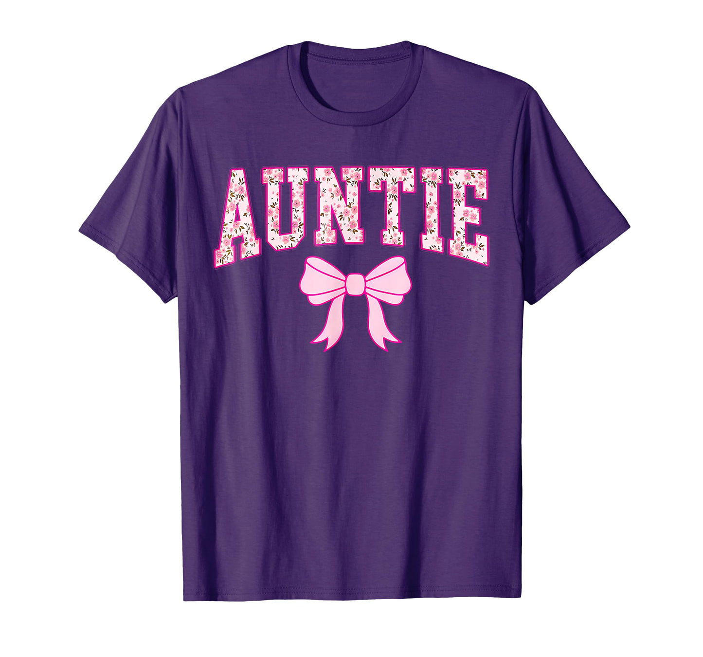 Auntie Coquette Bow Pink Aesthetic Mother's Day Aunt T-Shirt
