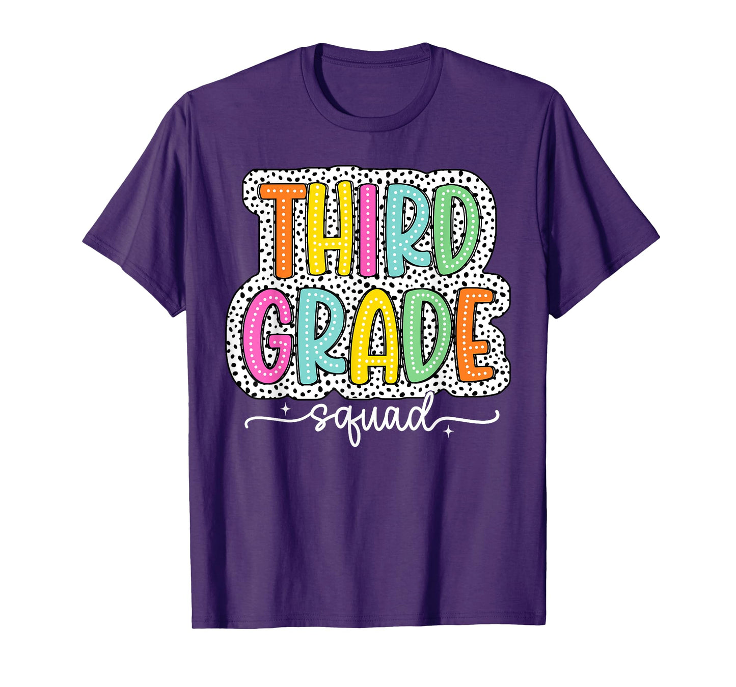 3rd Third Grade Squad Back to School Dalmatian Dots T-Shirt