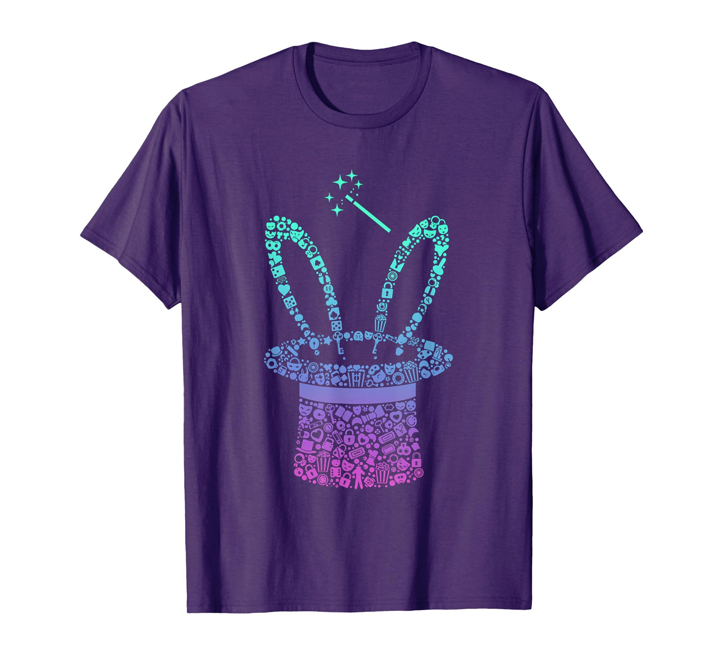 Magician Hat Magic Icons Wizard Magic Performer Costume T-Shirt