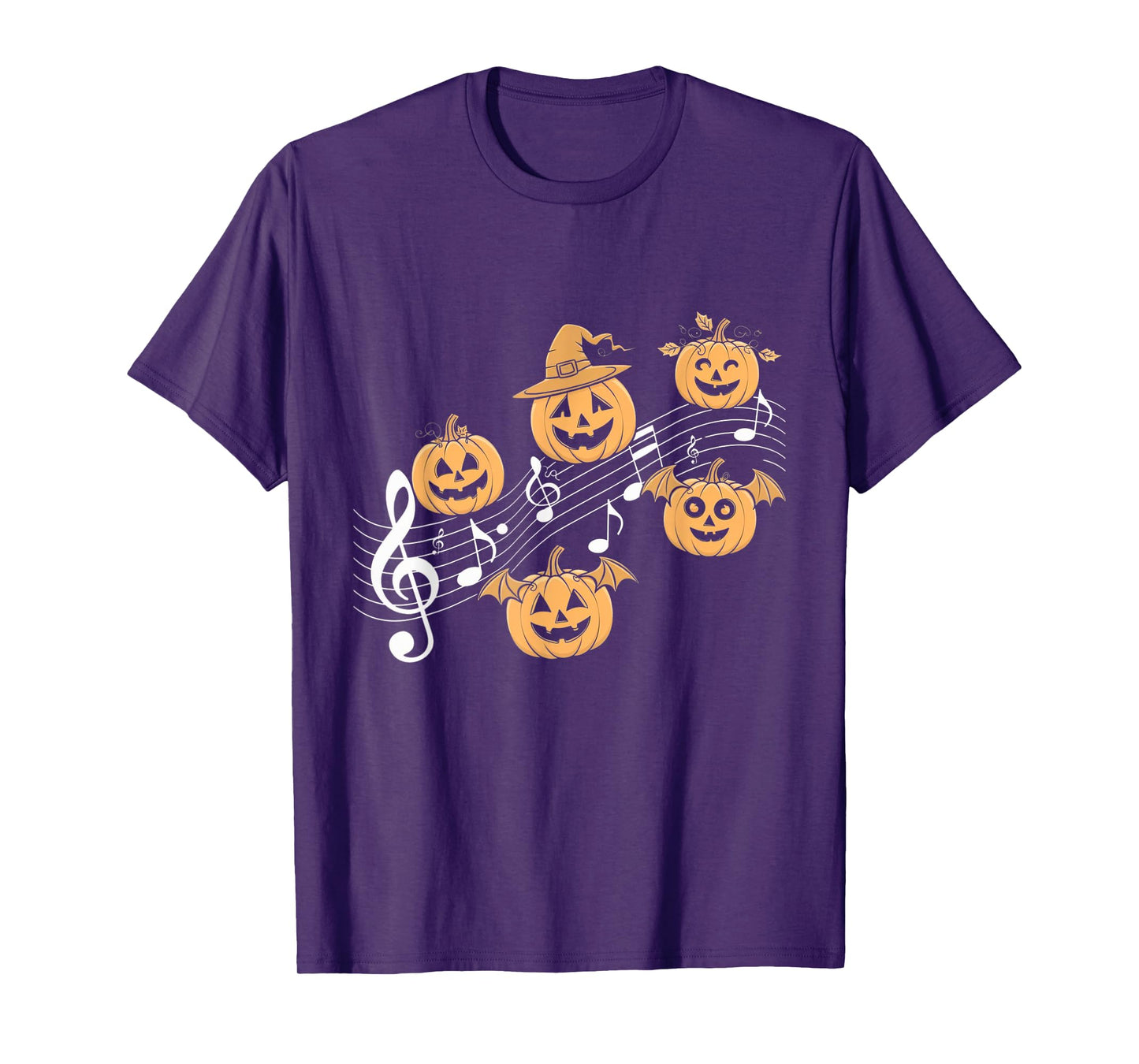 Music Note Pumpkin Fall Music Teacher Halloween Costume T-Shirt