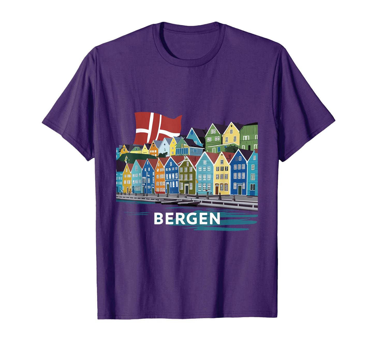 Fjord Bergen Norway Costume Fjords of Norway Harbor City T-Shirt