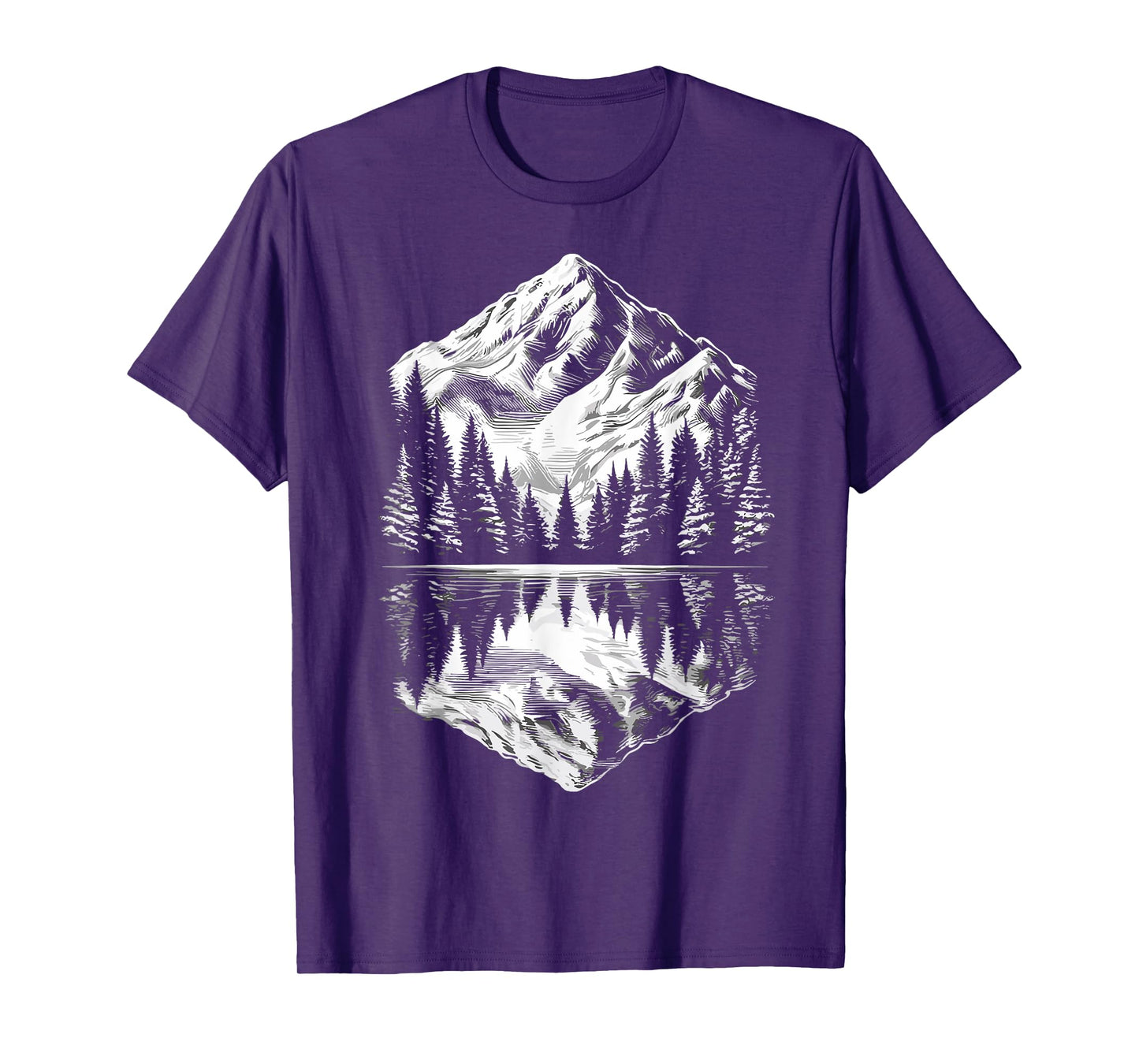 Wildlife Mountain Landscape Reflection Forest Outdoor T-Shirt