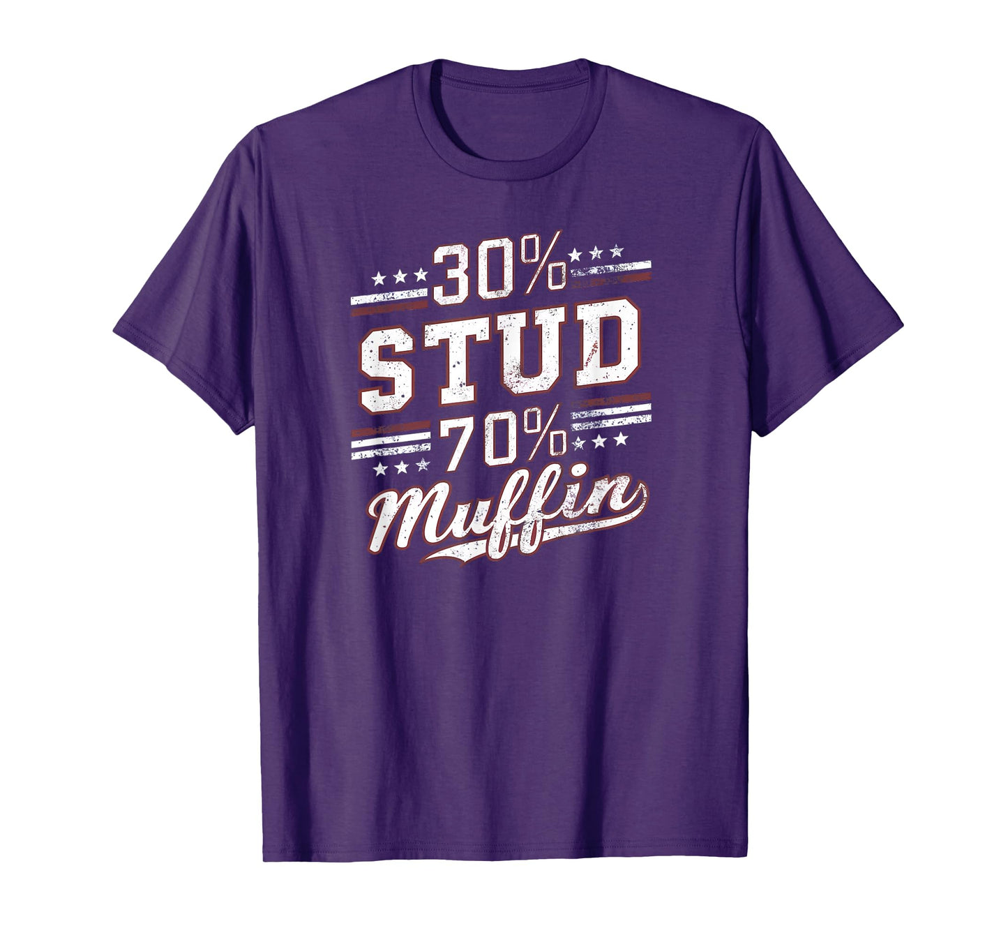 30% Stud 70% Muffin Vintage Retro Funny Joke Sarcasm T-Shirt