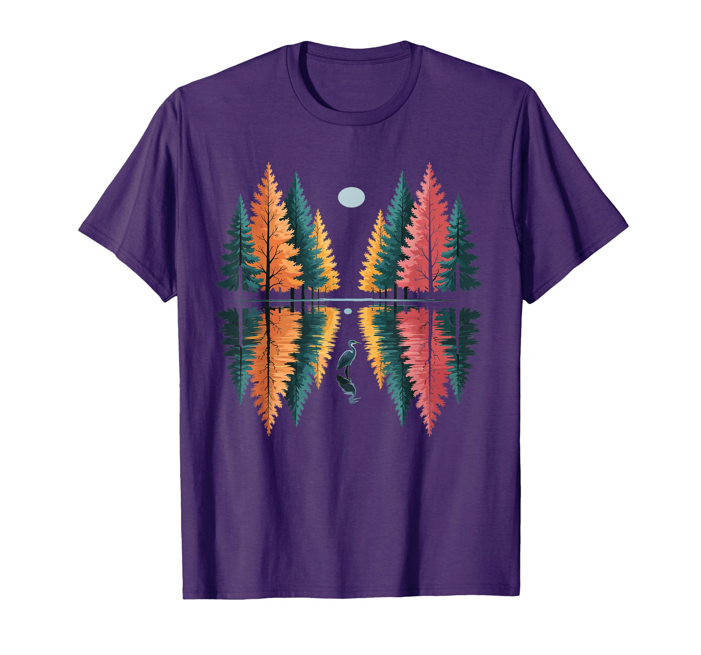 Nature Trees Reflection Outdoor Wildlife Forest Adventure T-Shirt