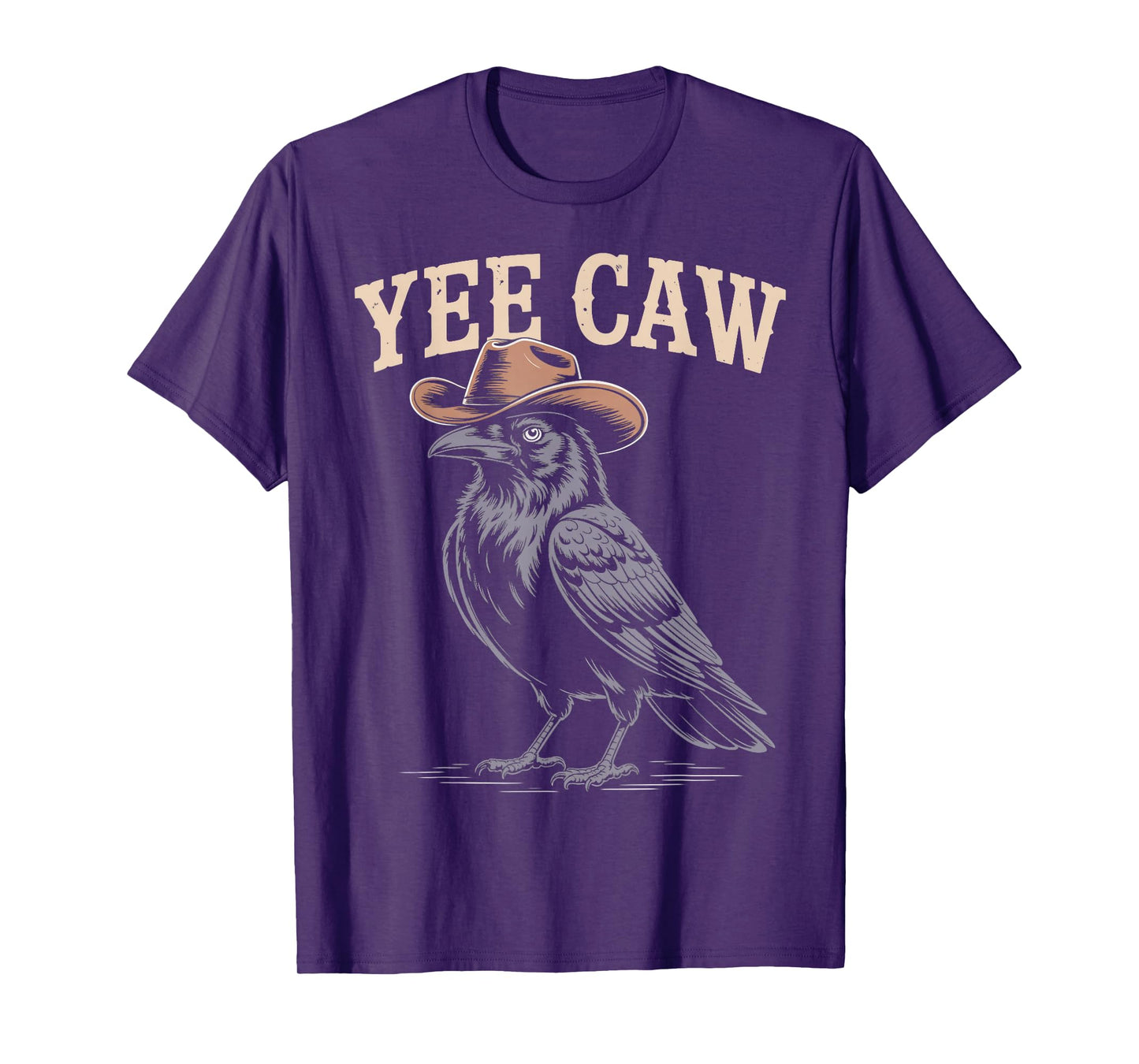 Yee Caw Cowboy Crow Animal Gothic Birds Animal Funny Crow T-Shirt