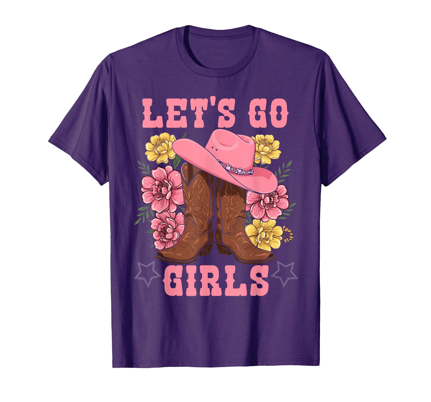 Let's Go Girls Tees Retro Rodeo Western Love Country Cowgirl T-Shirt