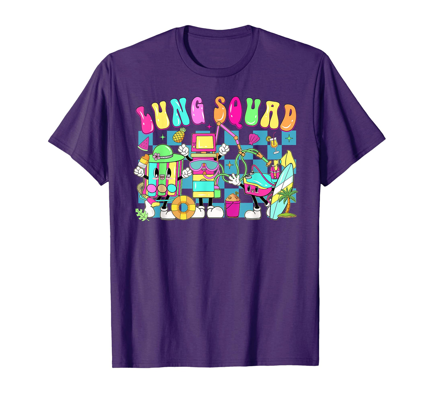 Retro Lung Squad Summer Vibe Float Respiratory Therapist T-Shirt