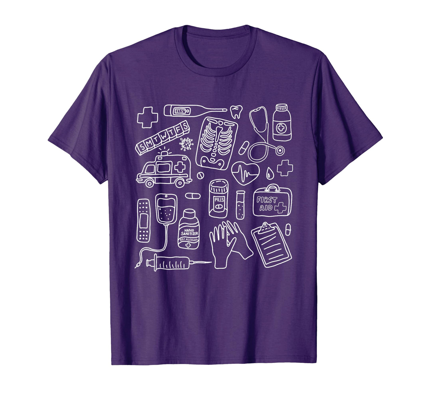 Nurses Doctors Doodle Nurse Medical Staff Women Men Nurse T-Shirt