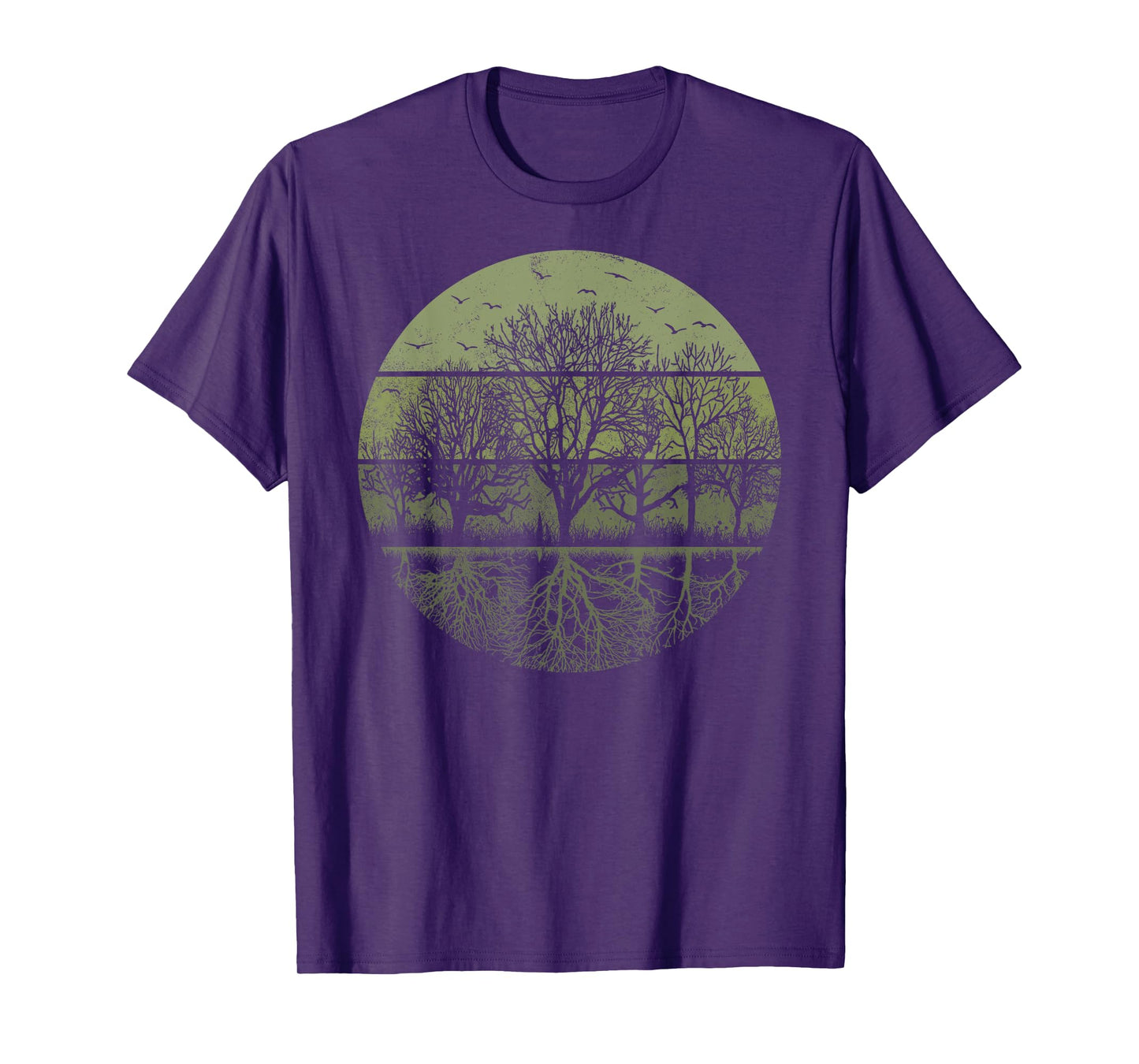 Retro Outdoor Nature Wildlife Nature Vintage Forest Trees T-Shirt