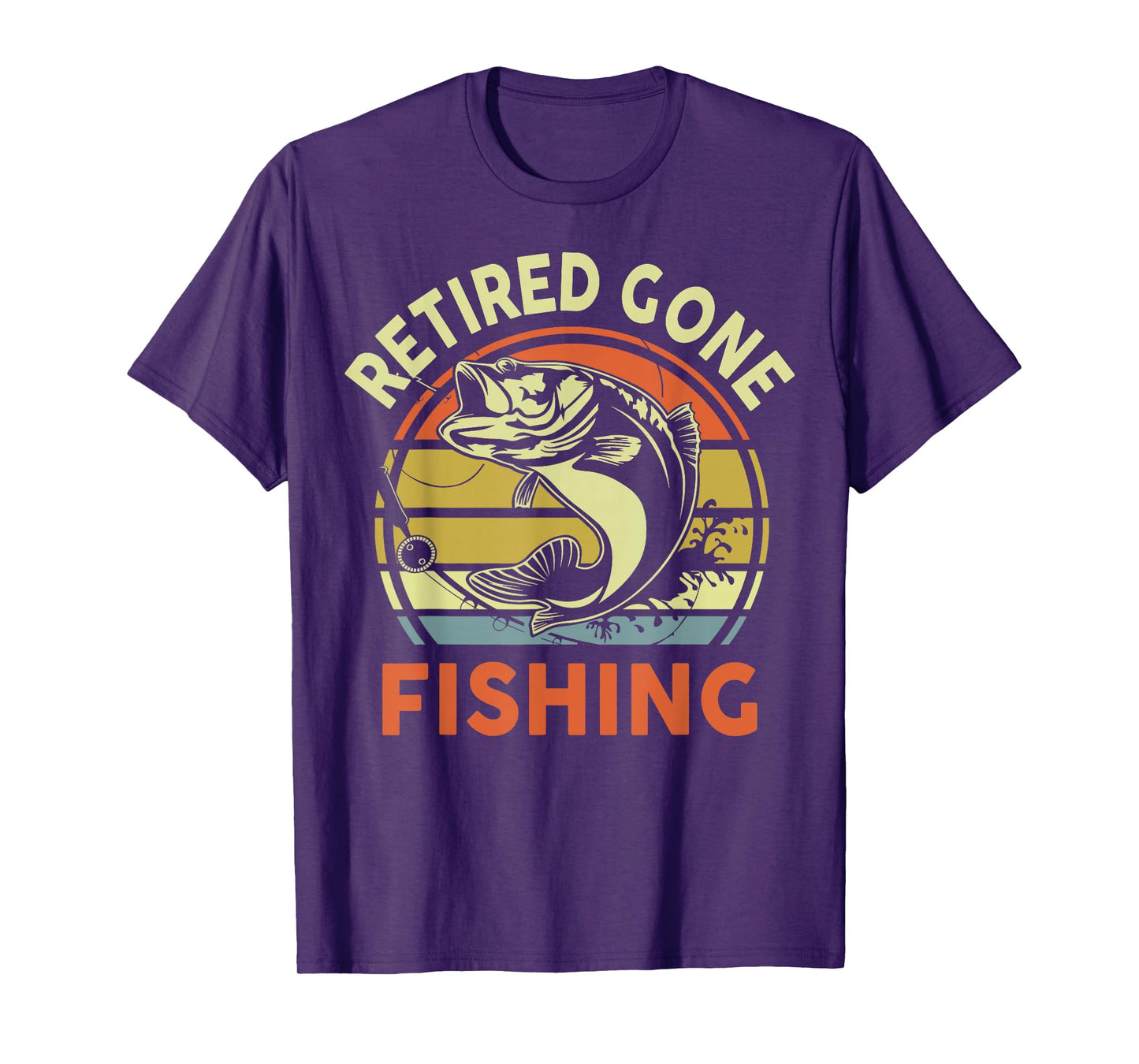 Retired Gone Fishing Gift Funny Grandpa Fishing Retirement T-Shirt