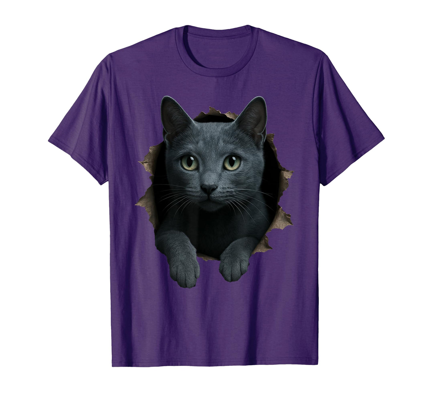 Russian Blue Cat Lovers Adorable Animal Pet Cat Owners Men Women Kids T-Shirt