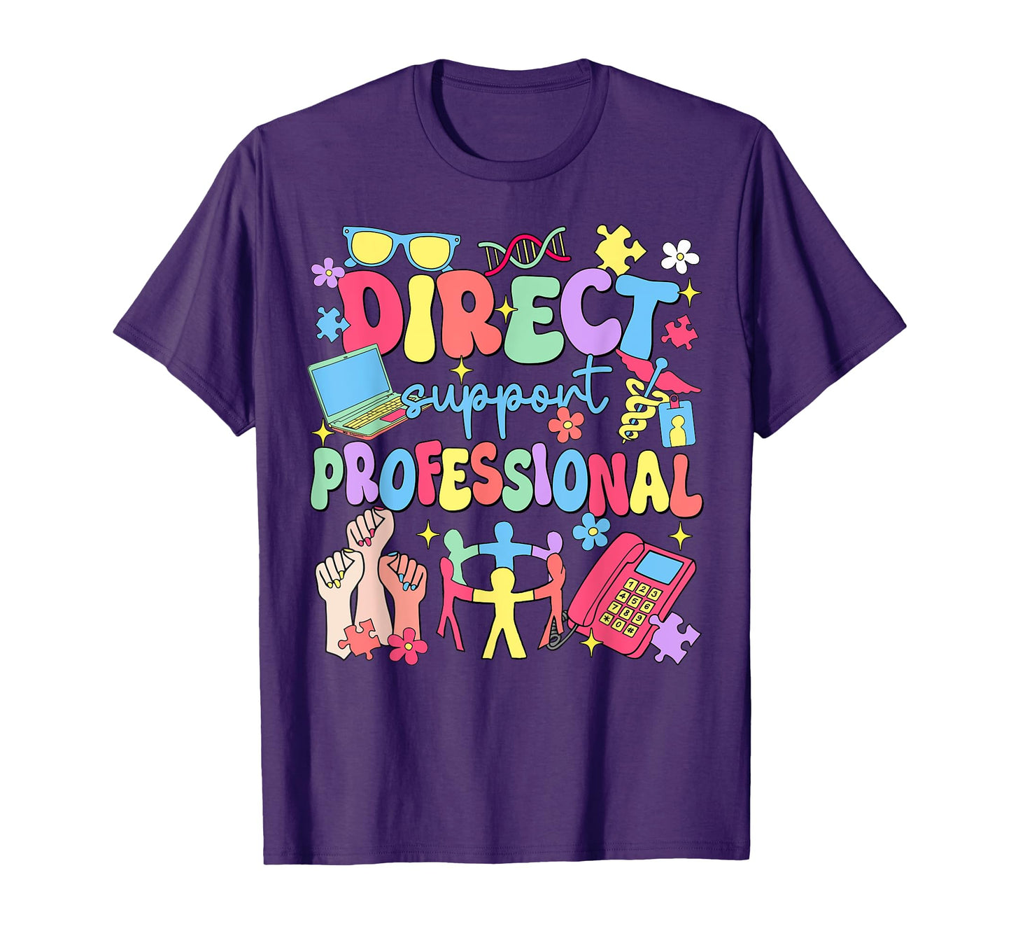 Groovy Direct Support Professional Funny Social Worker Life T-Shirt