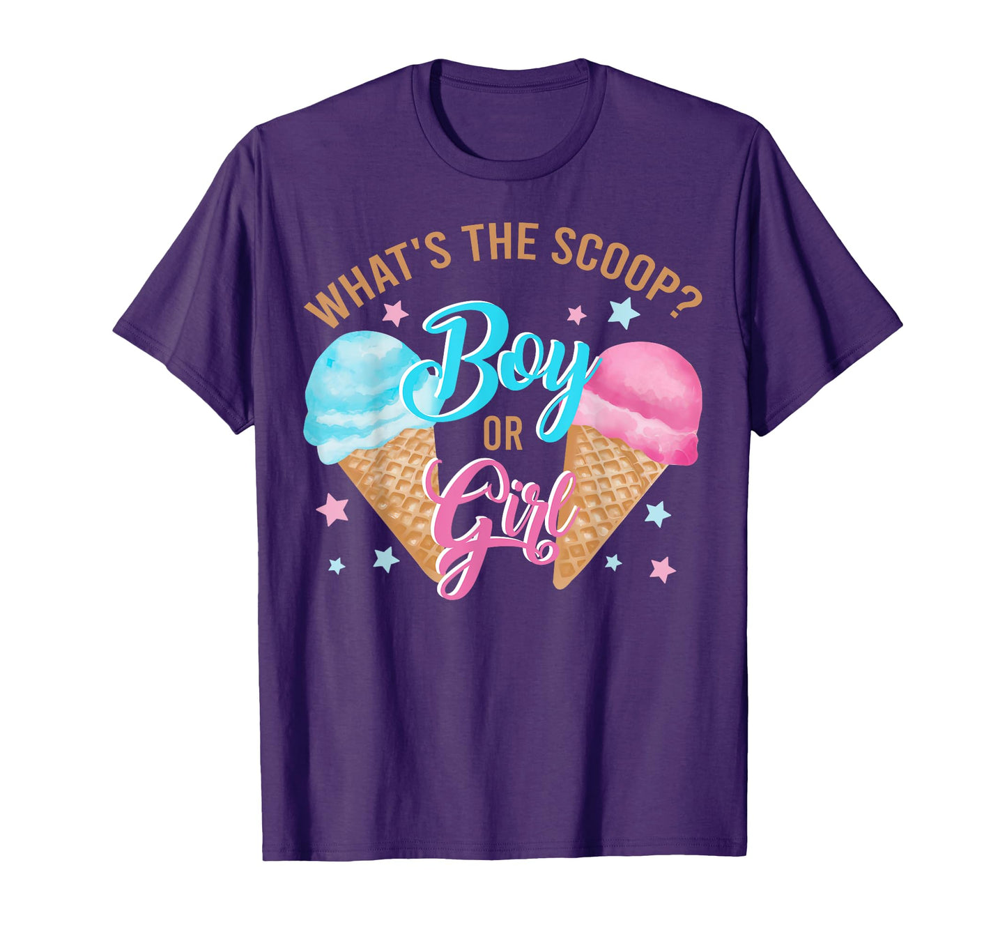 Whats The Scoop Gender Reveal Decorations Boy Or Girl T-Shirt