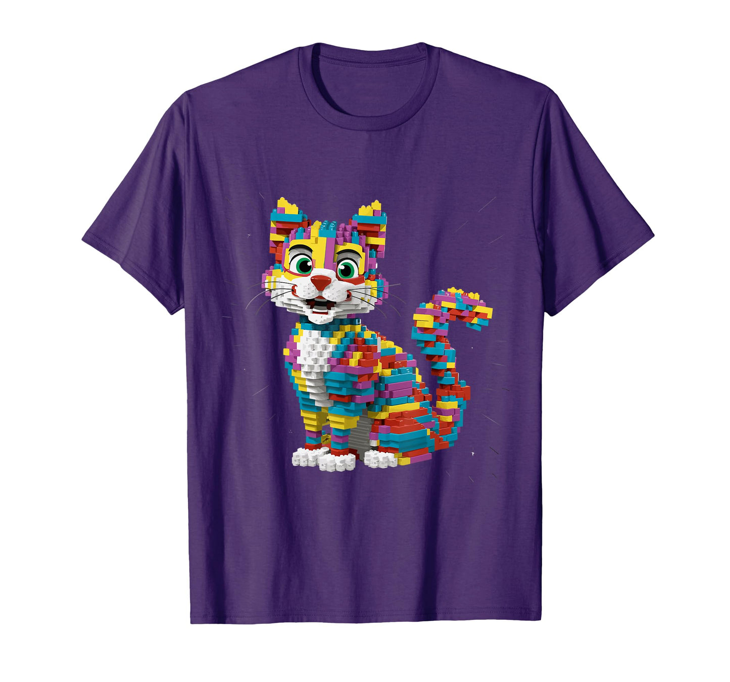 Master Builder Kids Building Blocks Cat Brick Builder T-Shirt