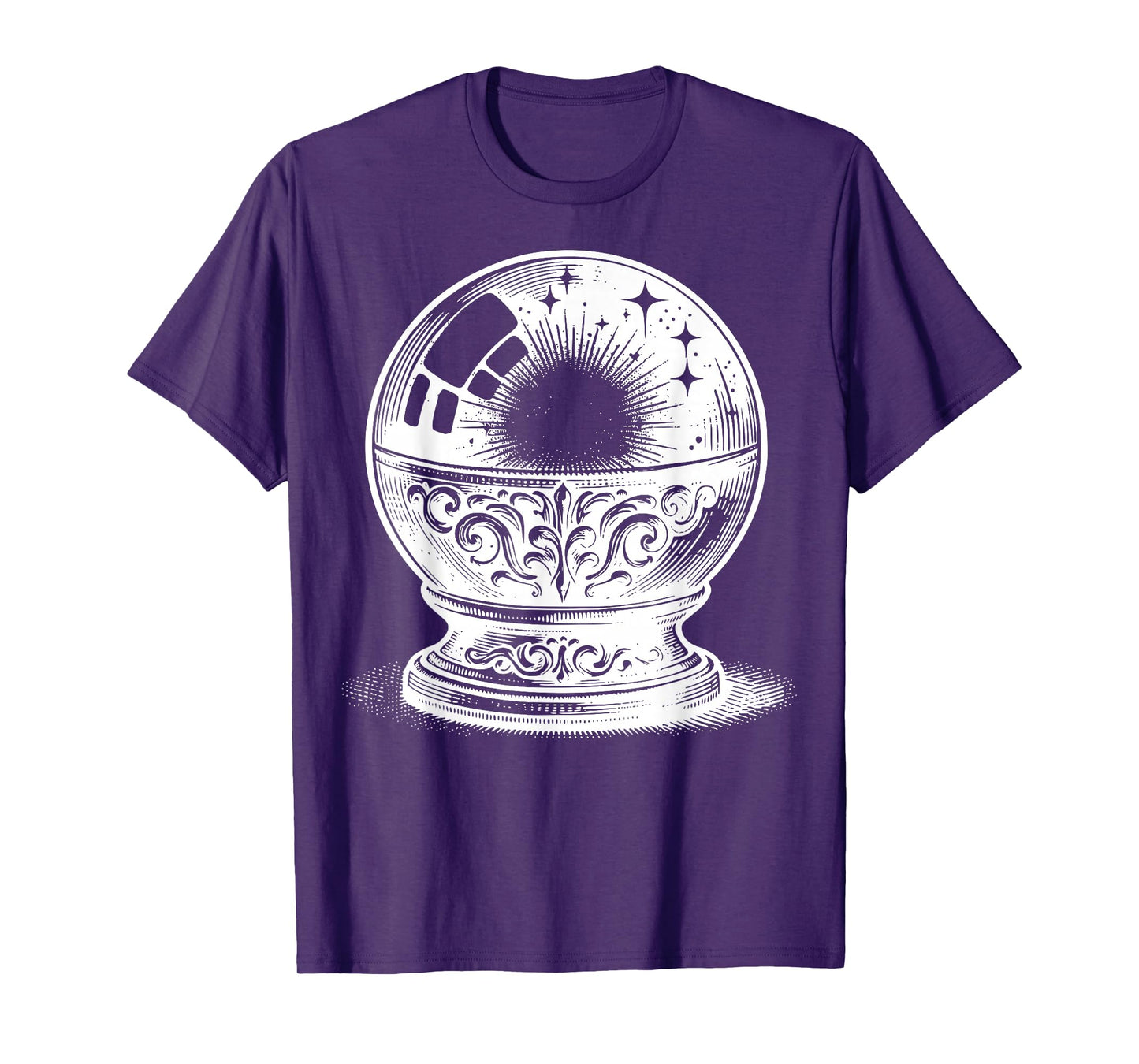 Crystal Ball On Stand With Reflections And Light Details T-Shirt
