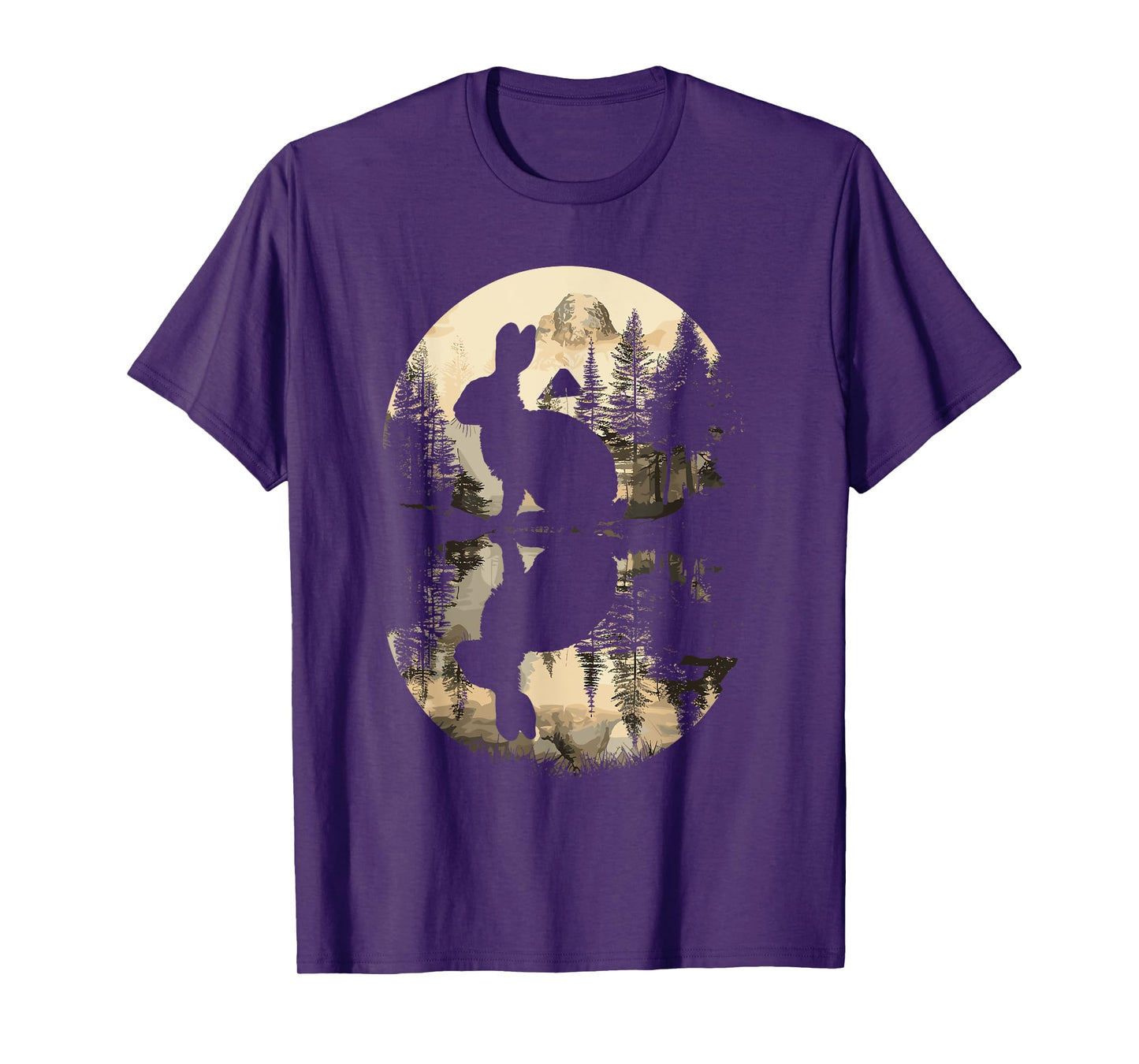 Rabbit Reflection Cute Bunny Nature Wildlife T-Shirt