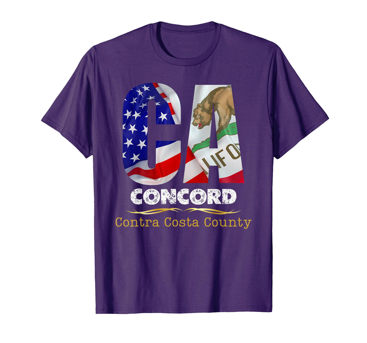 Concord, California CA, Authentic Popular City, T-Shirt, Small