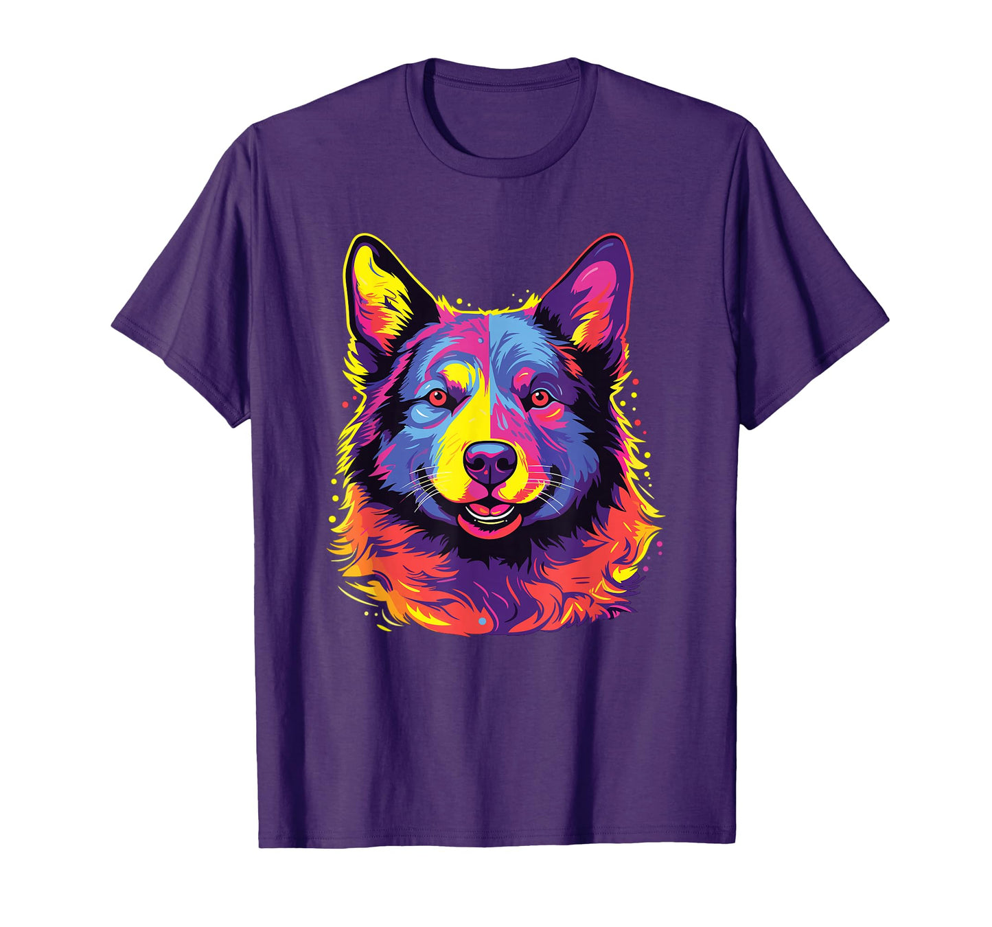 Watercolor Colorful Karelian Bear Dog Dogs T-Shirt
