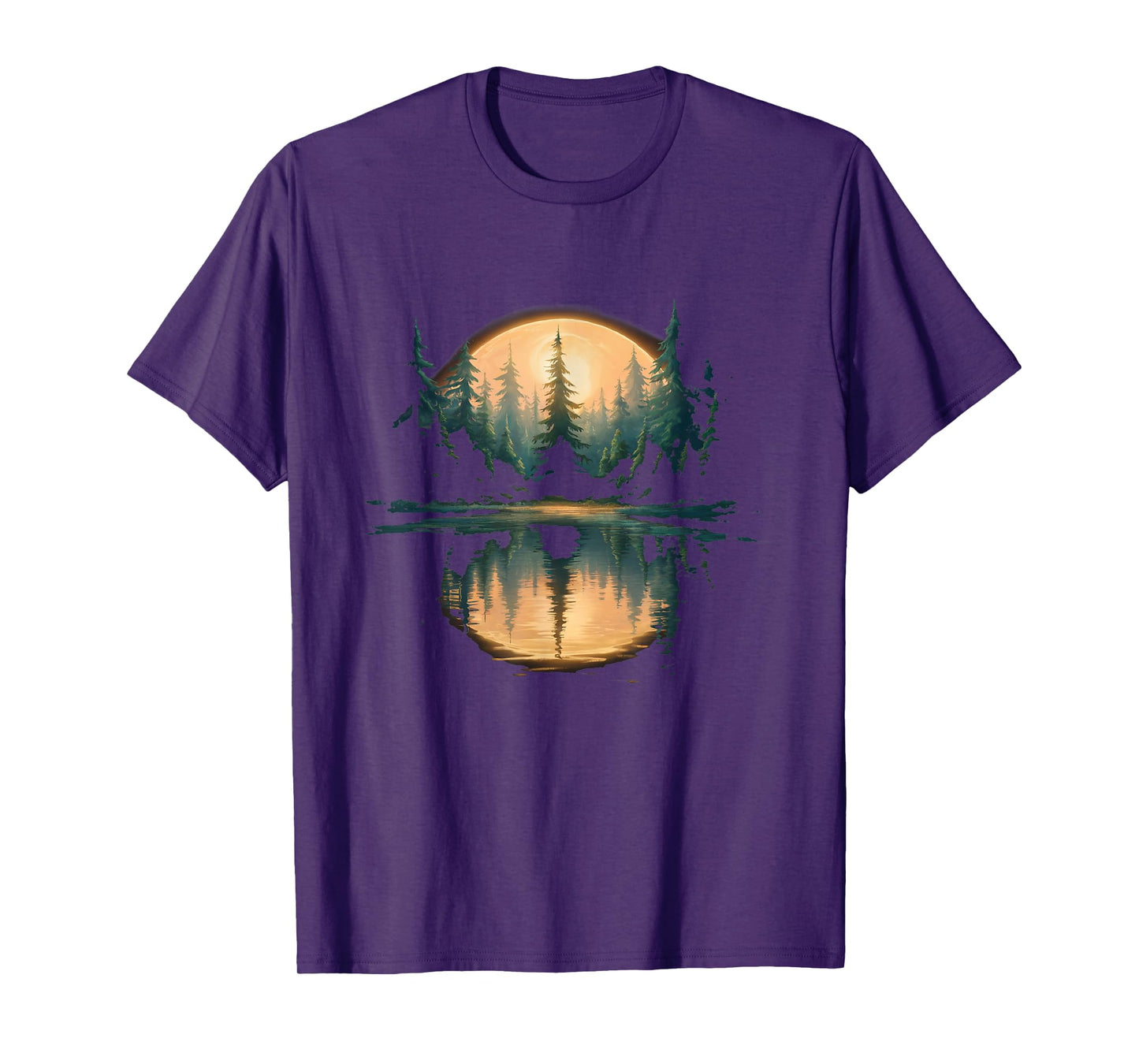 Wildlife Trees Outdoors Nature Retro Forest Graphic For Men T-Shirt