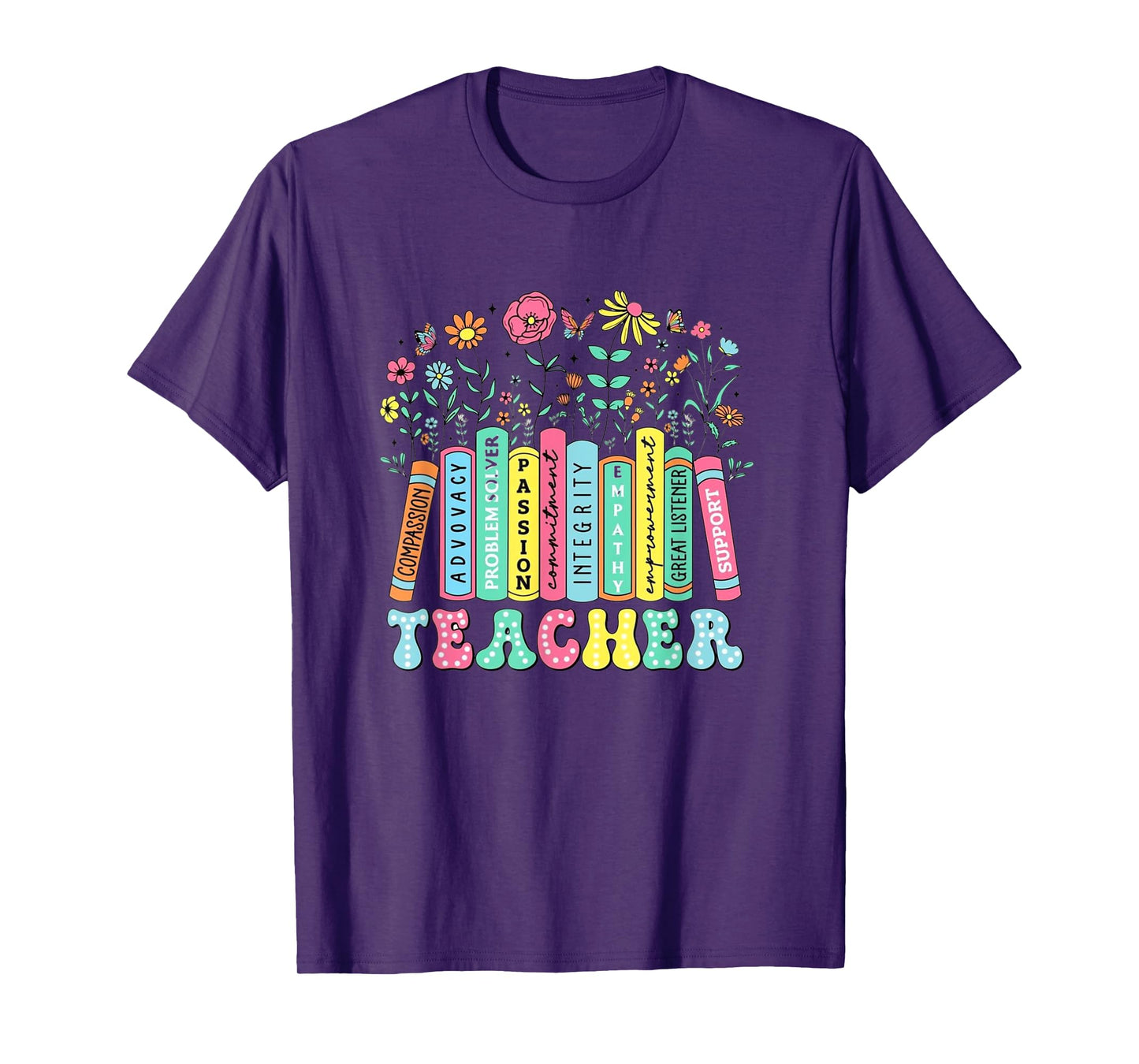 Back to School Cute Floral Teacher T-Shirt, Teacher Life T-Shirt