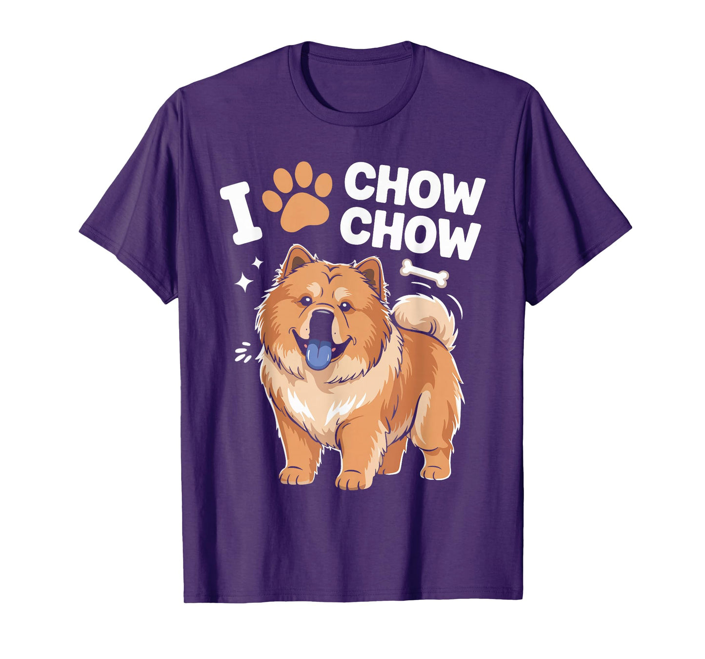 I Love Chow Chow Dog Lover Design T-Shirt