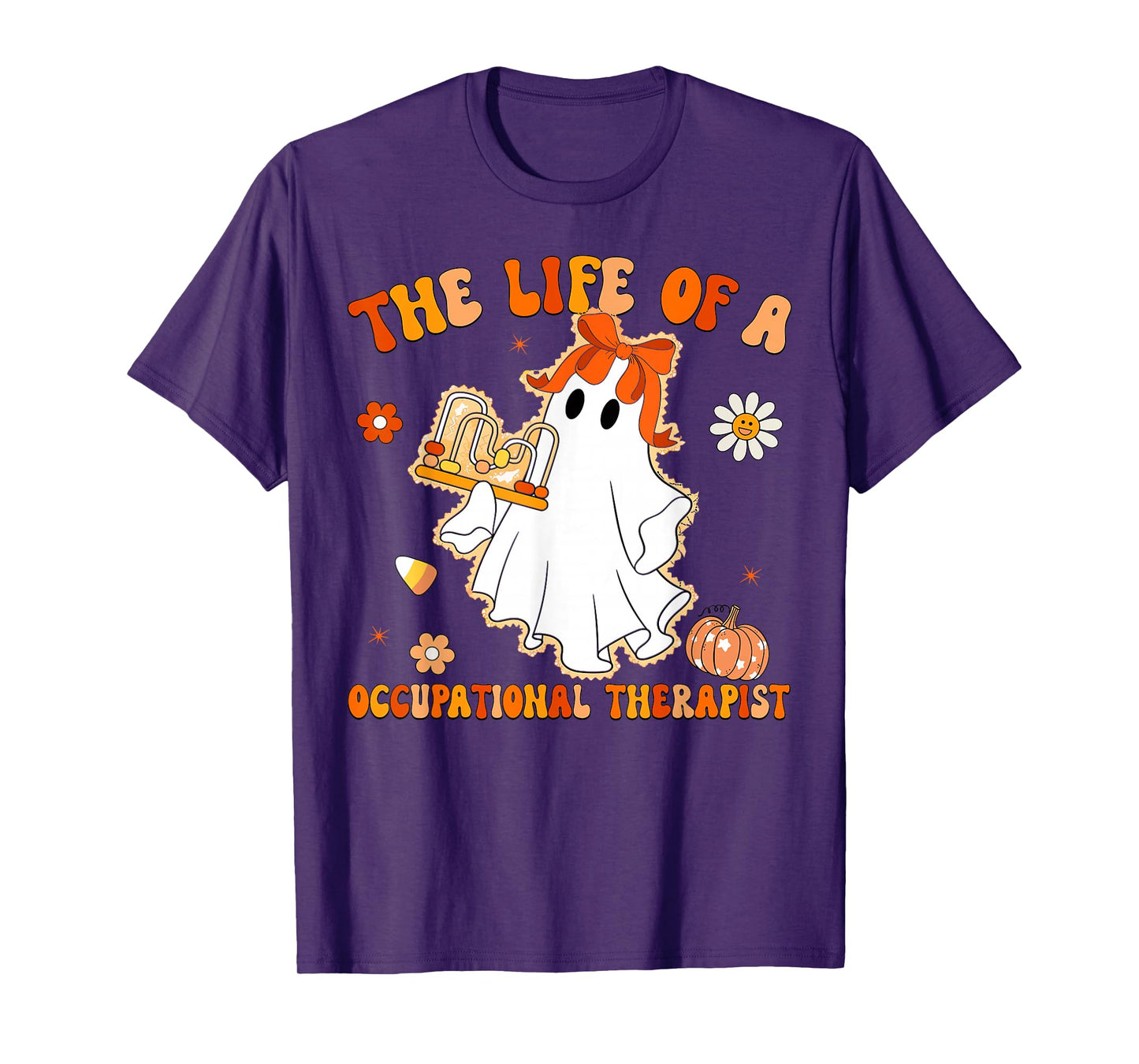 Groovy Life of A OT Occupational Therapist Ghost Halloween T-Shirt