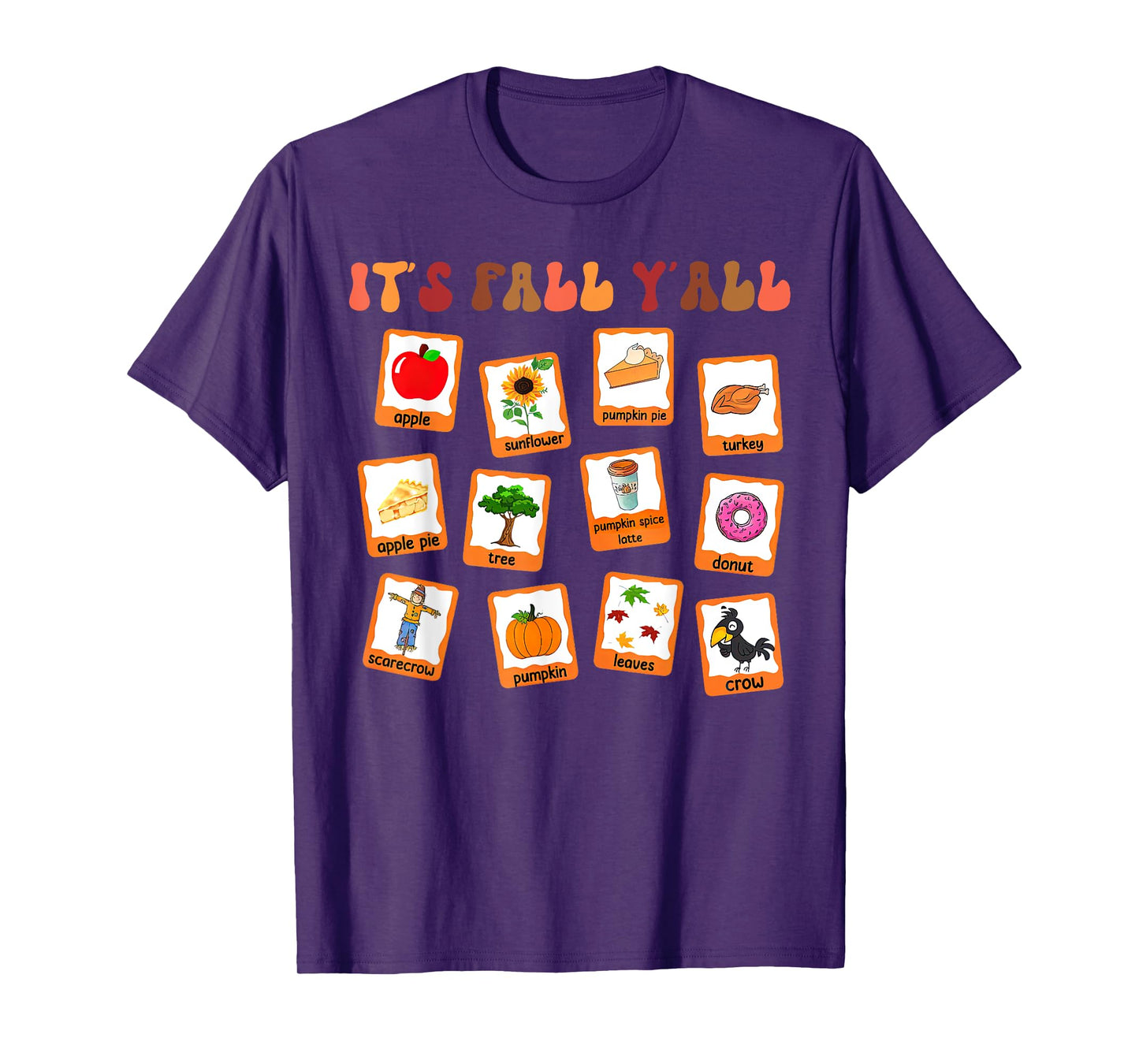 Retro It's Fall Y'all Special Education Teacher Fall Autumn T-Shirt for Men Women