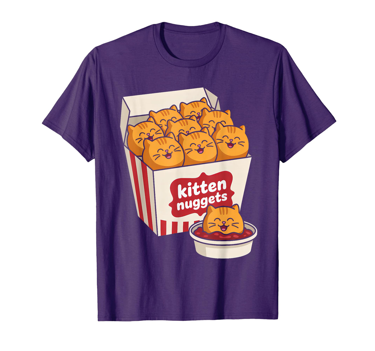 Funny Cat Owner Kitten Nuggets Food Pun Cat Lover Men Women T-Shirt