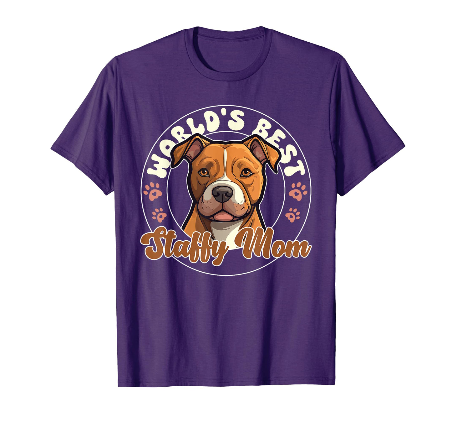 American Staffordshire Terrier World's Best Staffy Mom T-Shirt