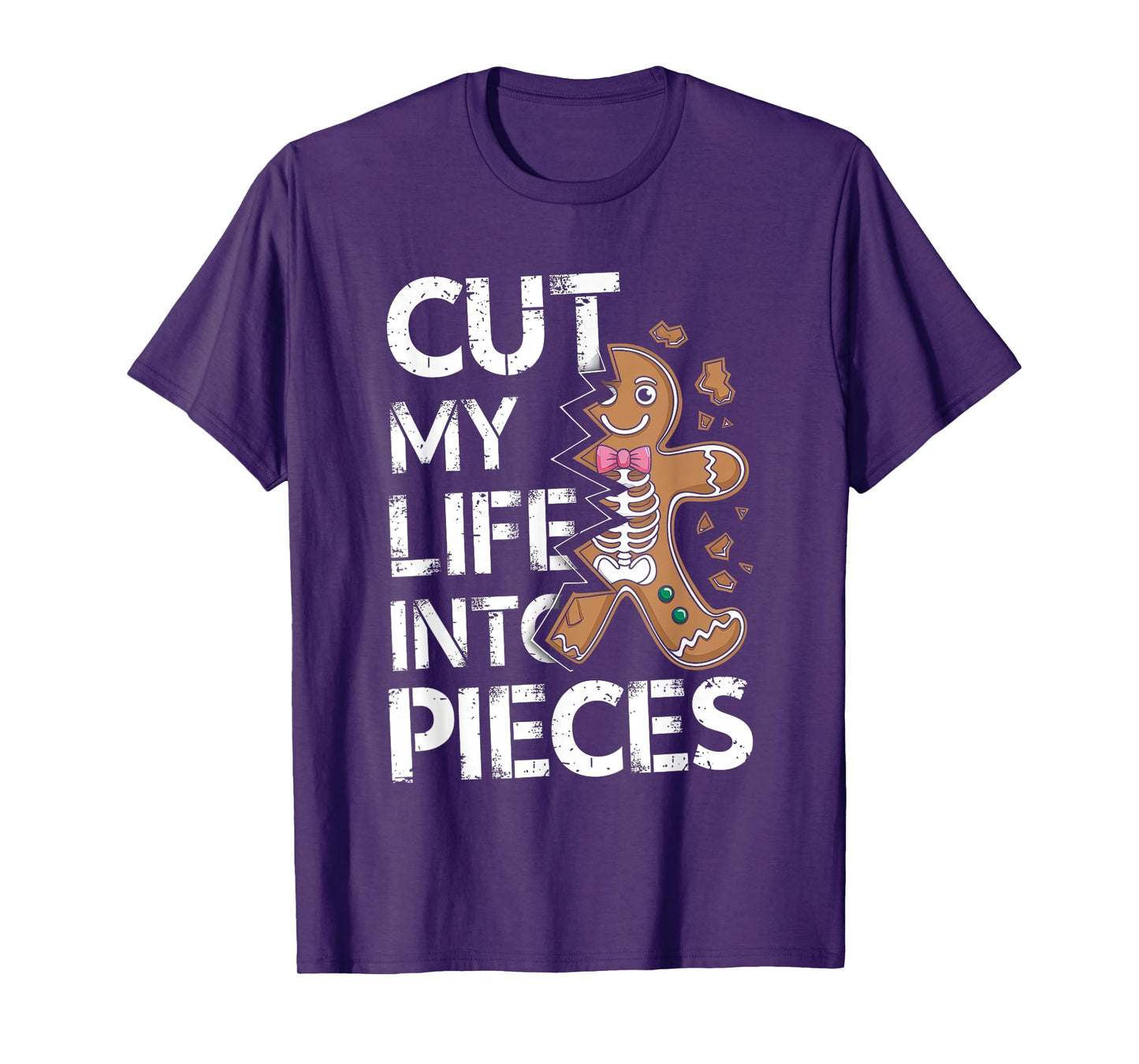 Cut My Life Into Pieces Gingerbread Christmas Elder Emo T-Shirt