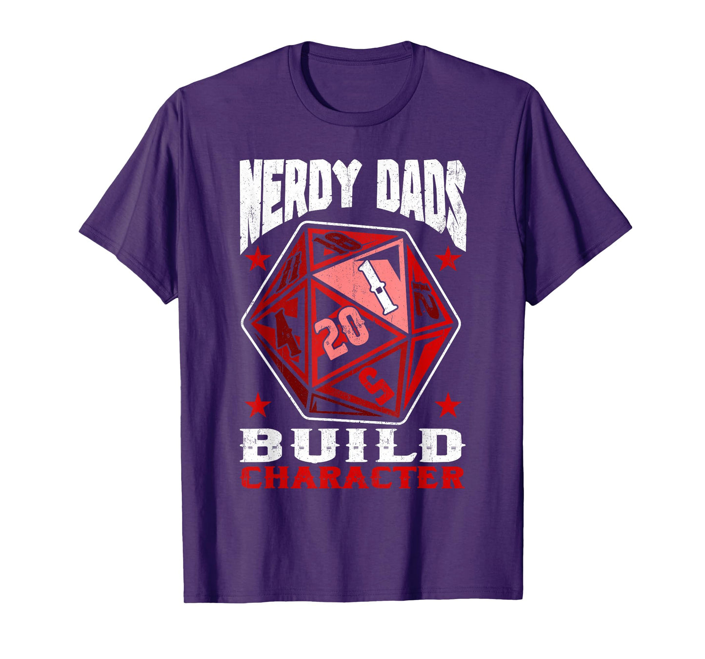 RPG Gamer Nerdy Dads Build Character Funny Game Fathers Day T-Shirt