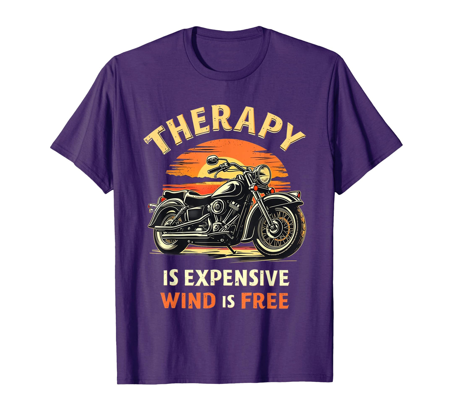 Funny Biker Life Therapy Sarcastic Motorcycle Rider Gift T-Shirt