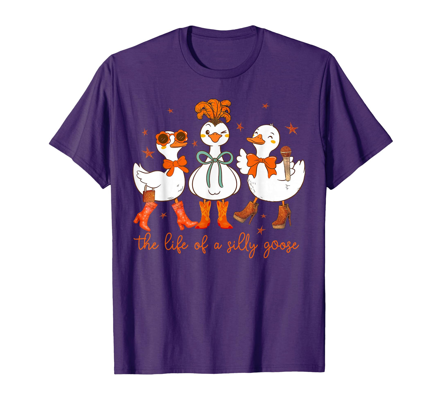 Funny The Life of a Silly Goose Retro Goose Meme Show Girl T-Shirt