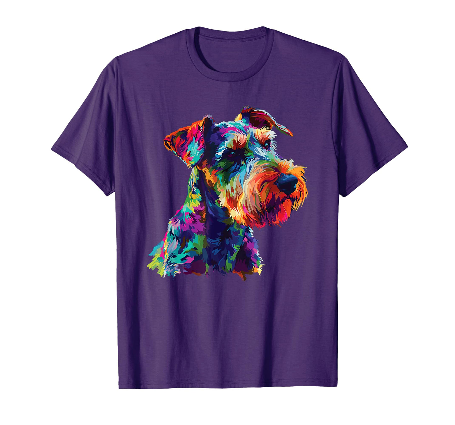 Watercolor Colorful Airedale Terrier Dog Men Women Girls Kids T-Shirt