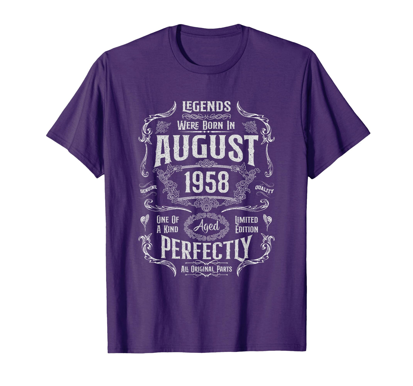 Vintage 67th Birthday Legends Were Born In August 1958 T-Shirt