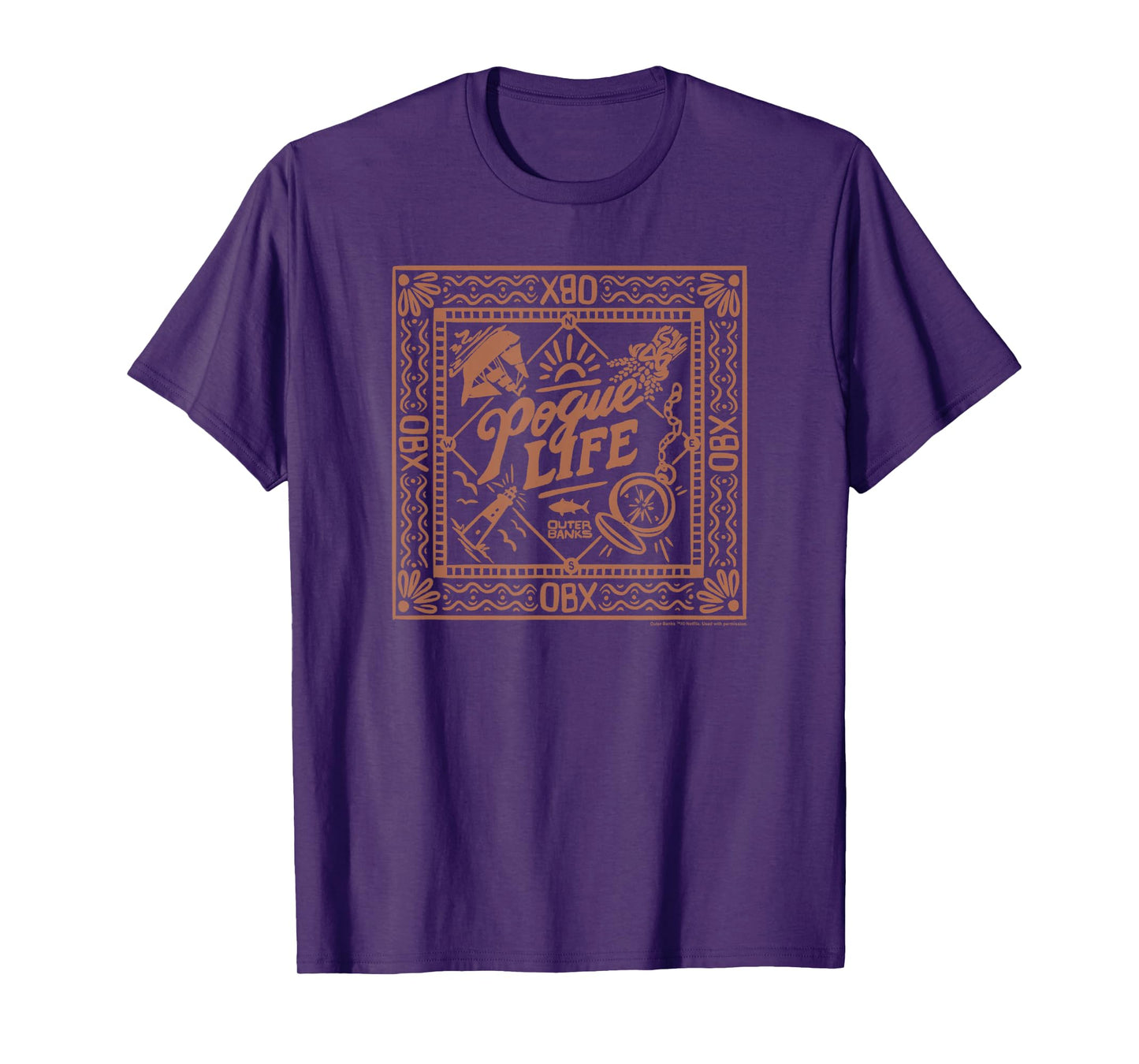 Outer Banks Pogue Life Square Stamp T-Shirt
