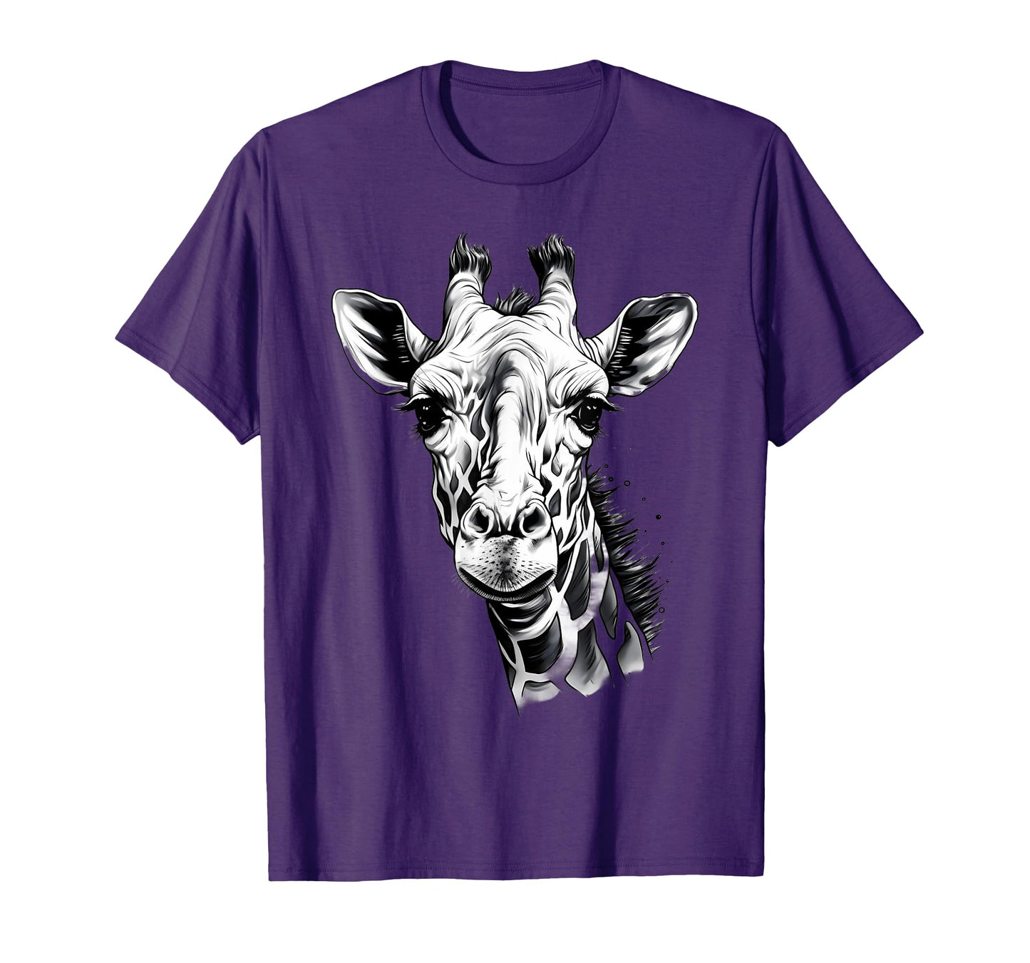 Giraffe Artwork Portrait African Animal Lovers Wildlife T-Shirt