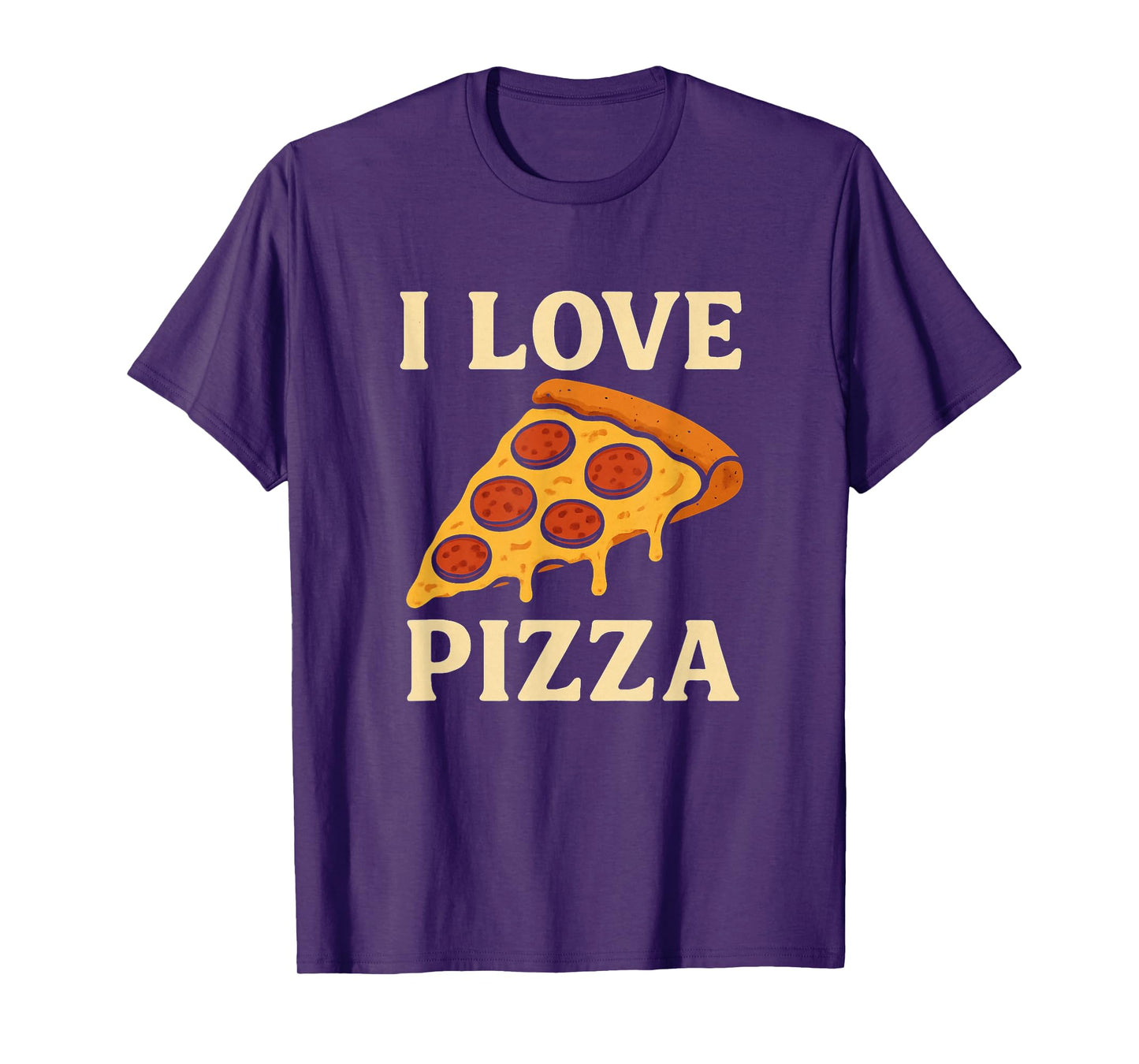 I Love Pizza Funny Food Pizza Lover Foodie Retro T-Shirt