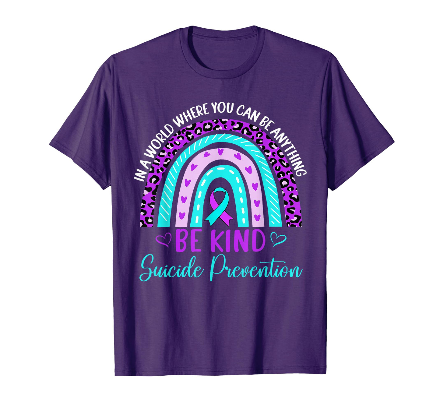 Vintage Rainbow Suicide Prevention Awareness Men Women T-Shirt