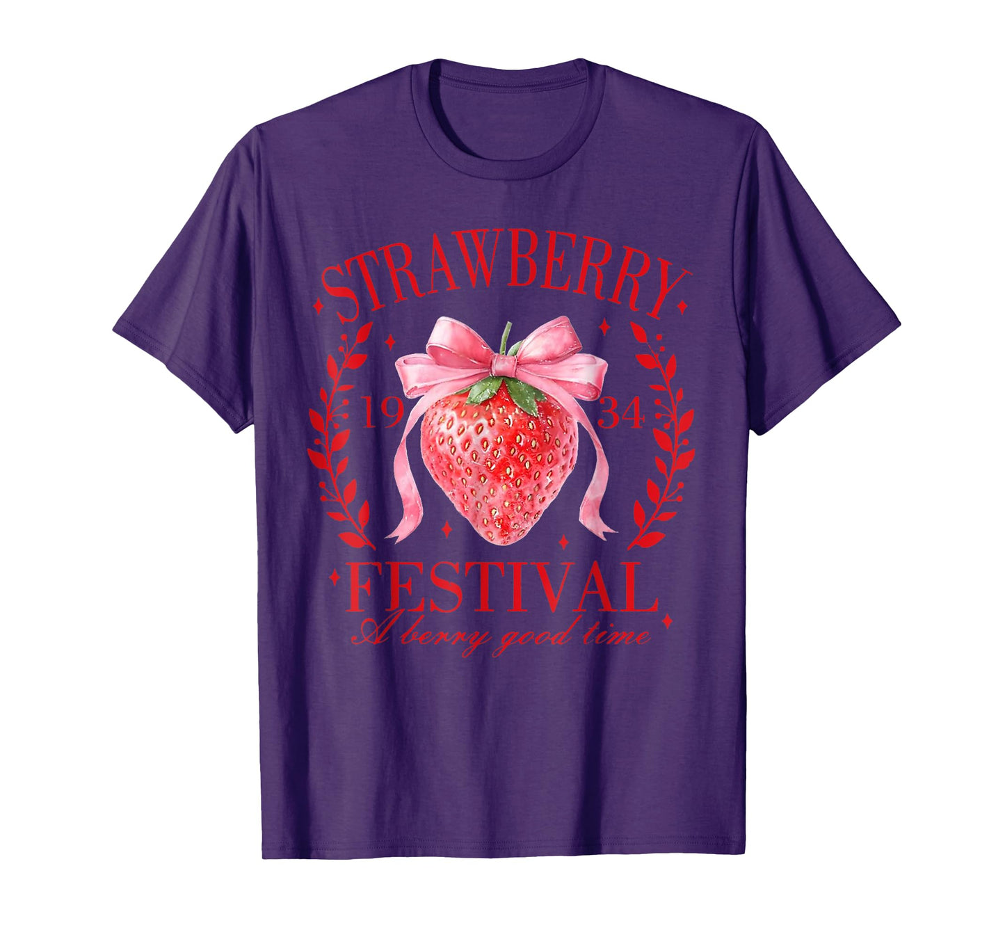 Coquette Bow Strawberry Festival A Berry Good Time Women T-Shirt