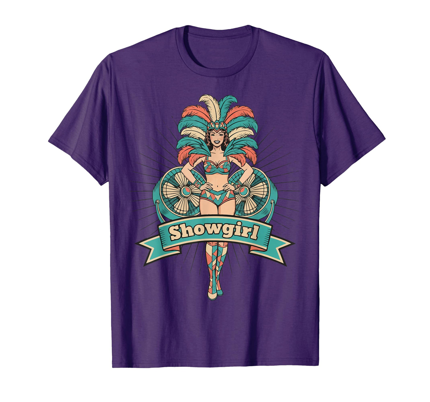Showgirl Carnival Costume Extravaganza Art T-Shirt